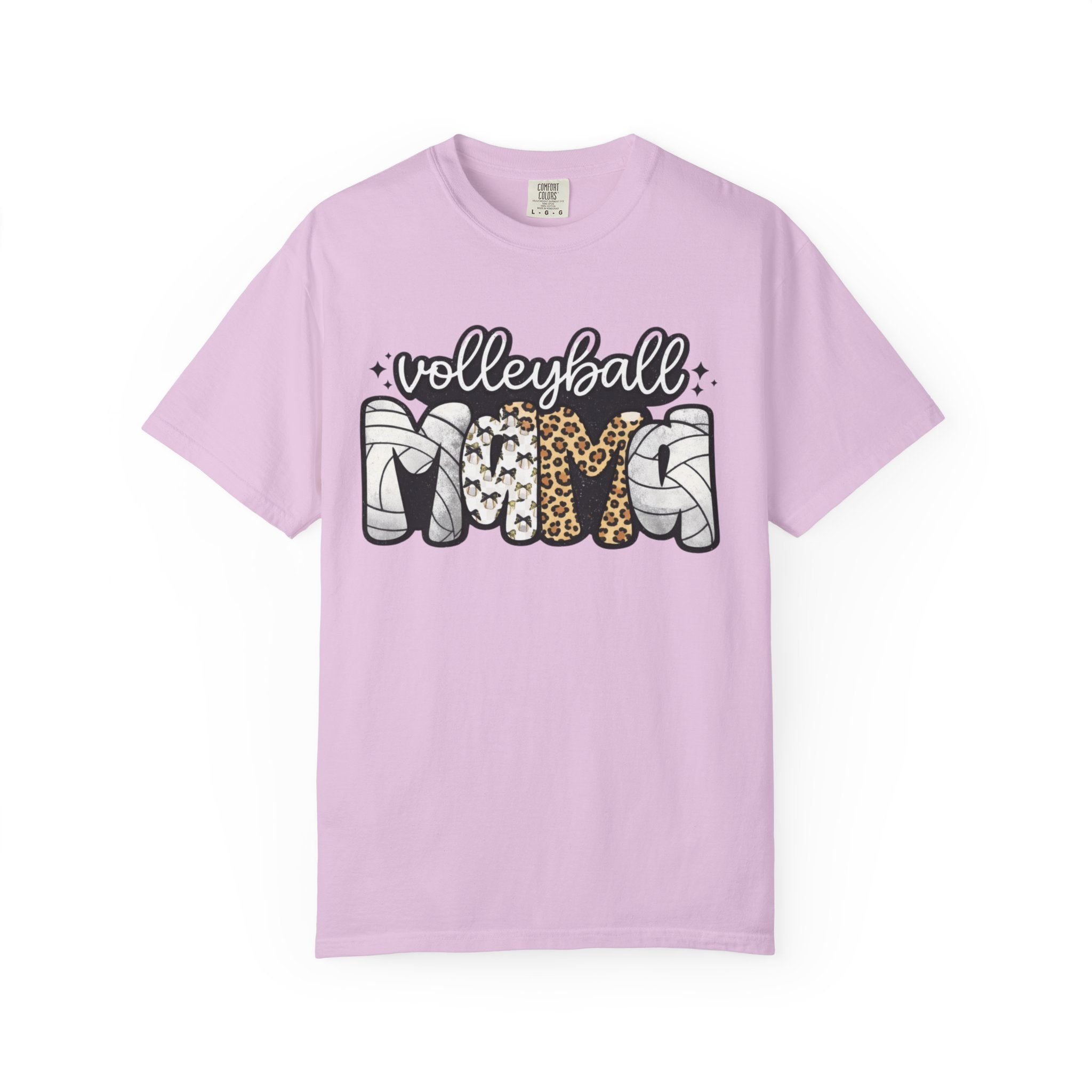 Volleyball Mom T-Shirt — Leopard & Ball Graphic Tee for Coaches & Fans