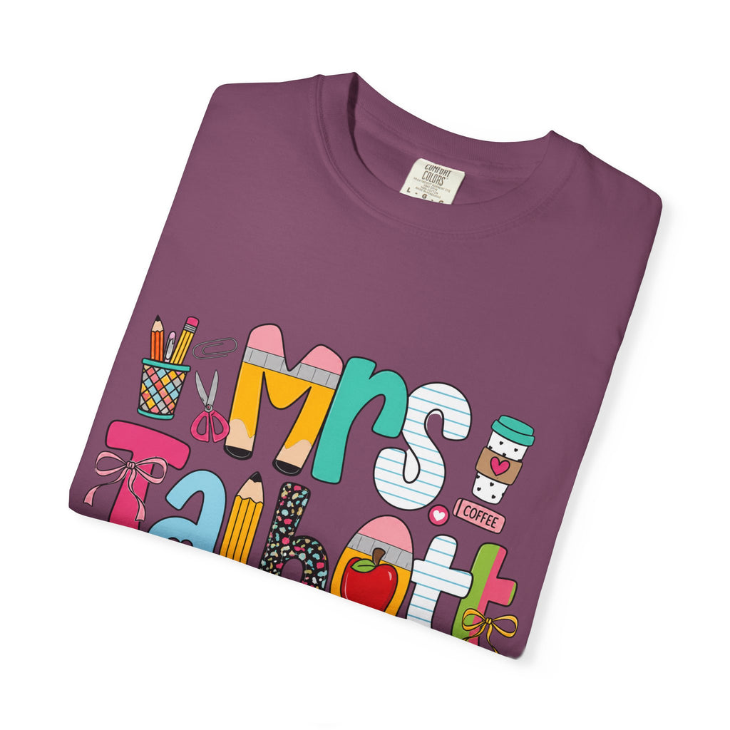 Teacher Name T‑Shirt — "Mrs. Talbott" Cute Classroom Doodle Design
