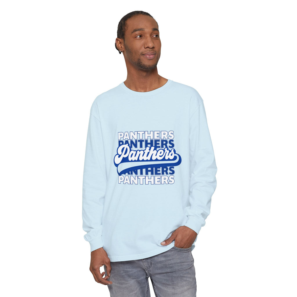 Panthers Retro Script Long Sleeve Tee