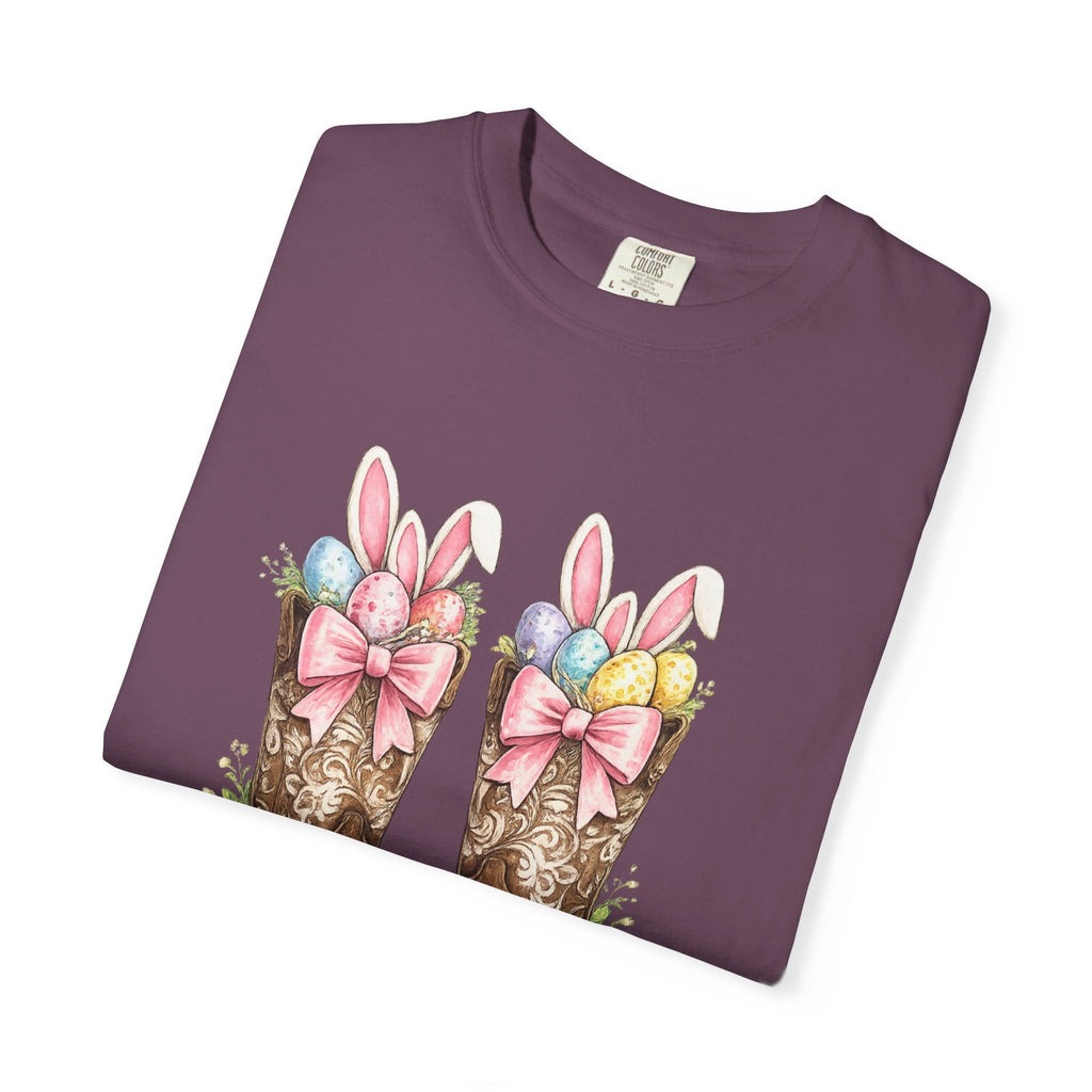 Howdy Easter Cowboy Boots T-Shirt — Western Easter Graphic Tee