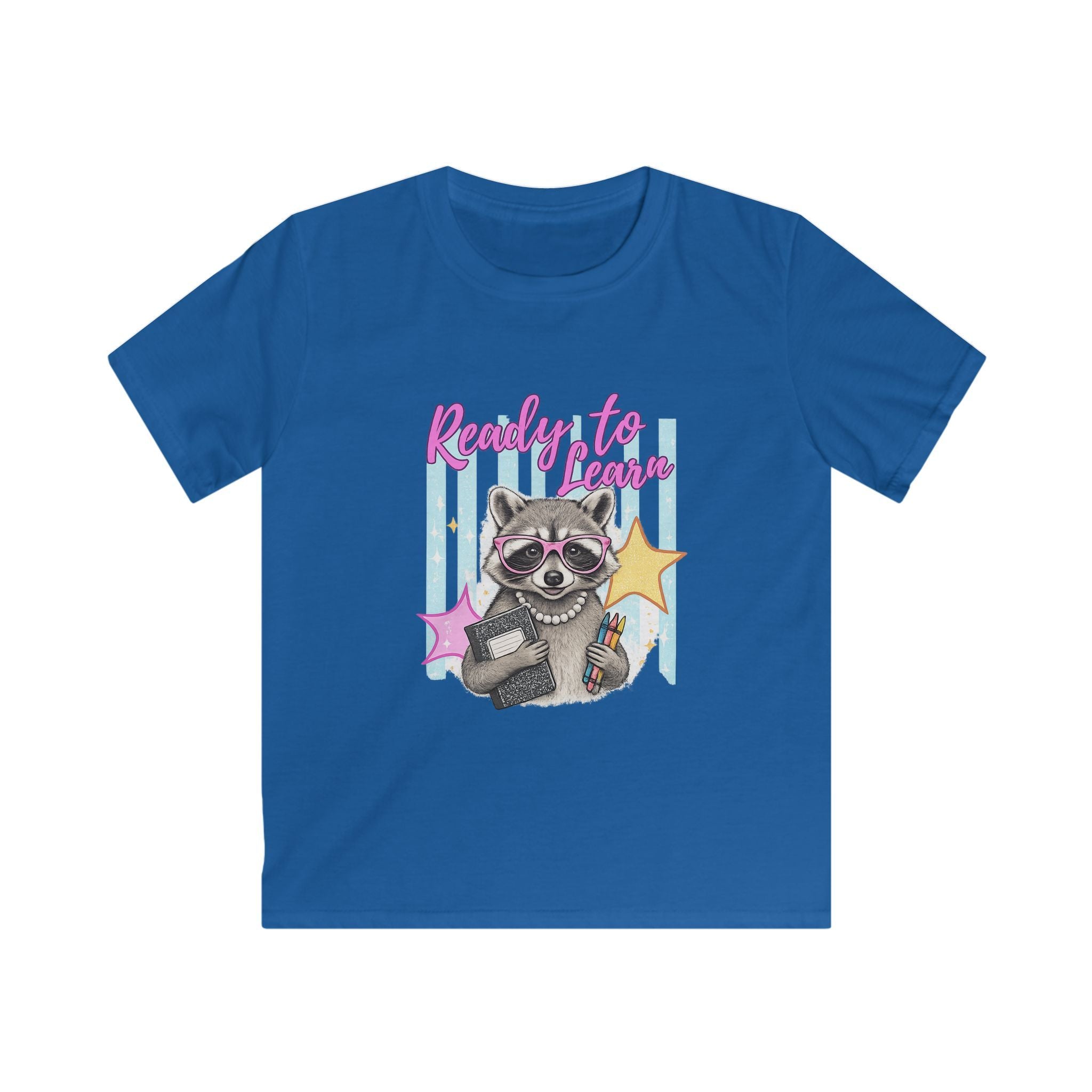 Kids Tee — 'Ready to Learn' Raccoon School Shirt