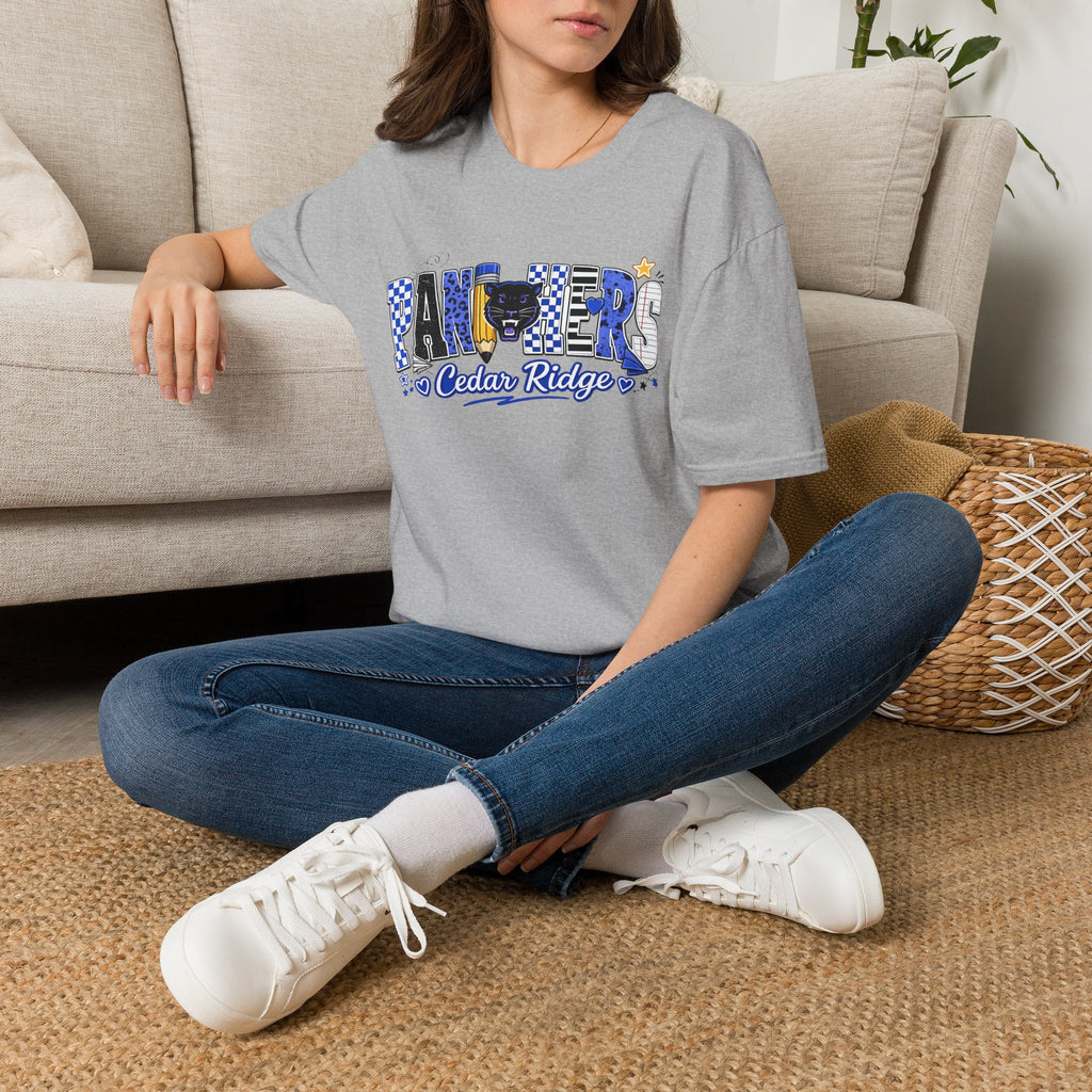 Panthers Cedar Ridge T-Shirt — School Spirit Blue Mascot Tee