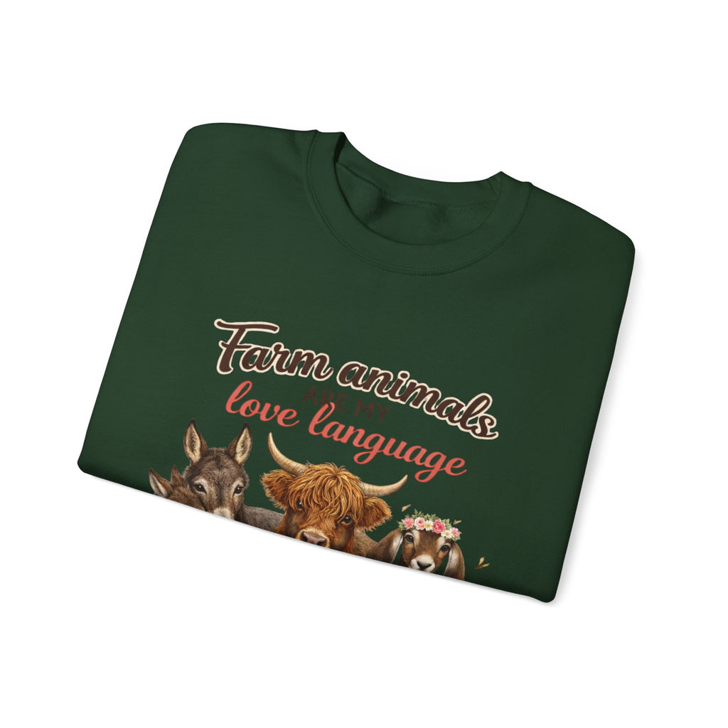 Farm Animals Are My Love Language Crewneck Sweatshirt