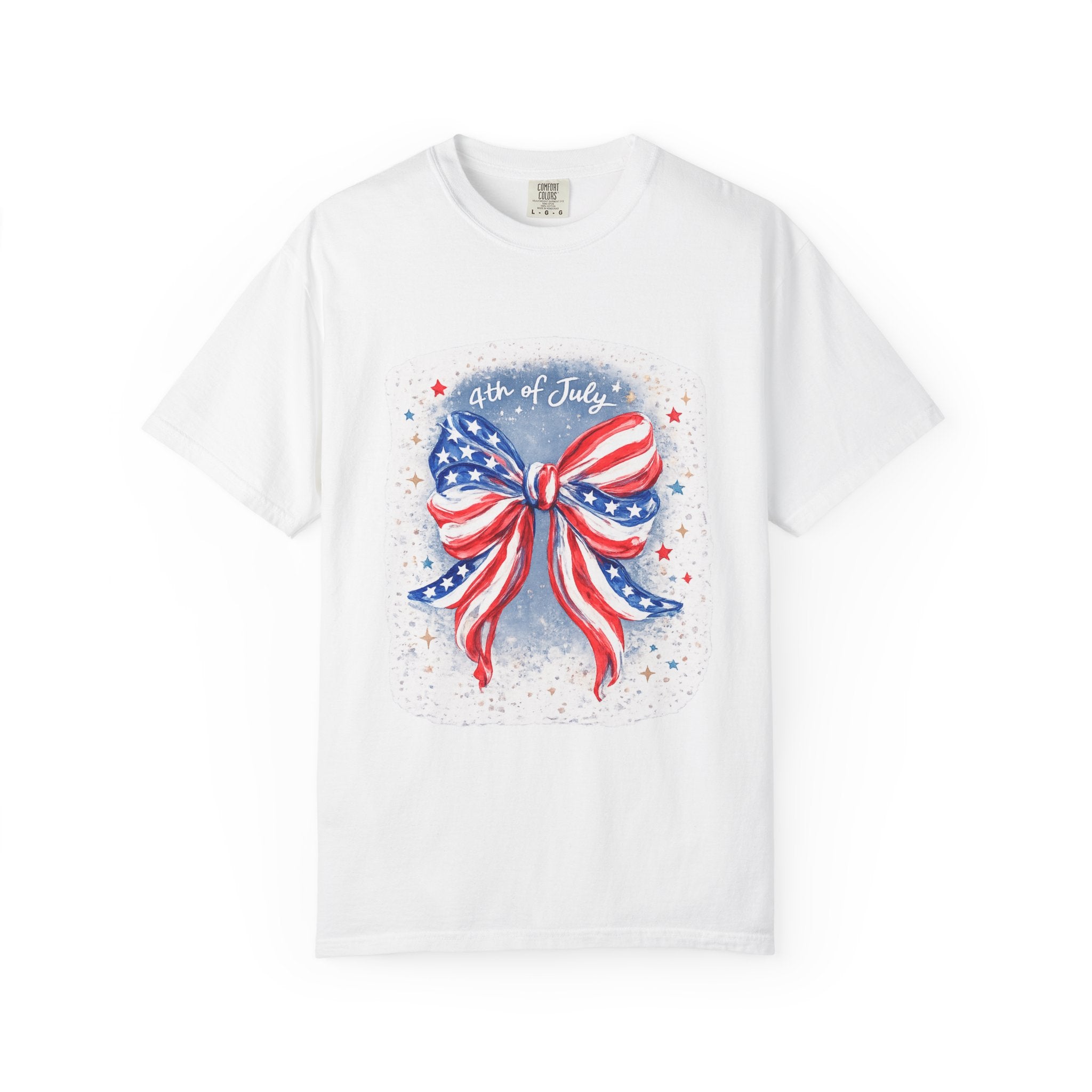 4th of July Stars & Stripes Bow T-Shirt