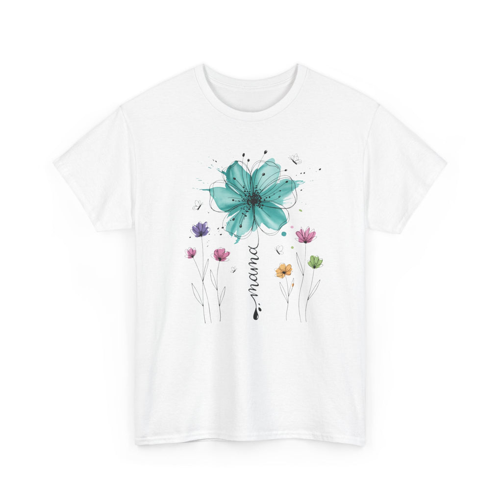 Mom Floral Watercolor Tee — 'mama' Flower Mother's Day Shirt