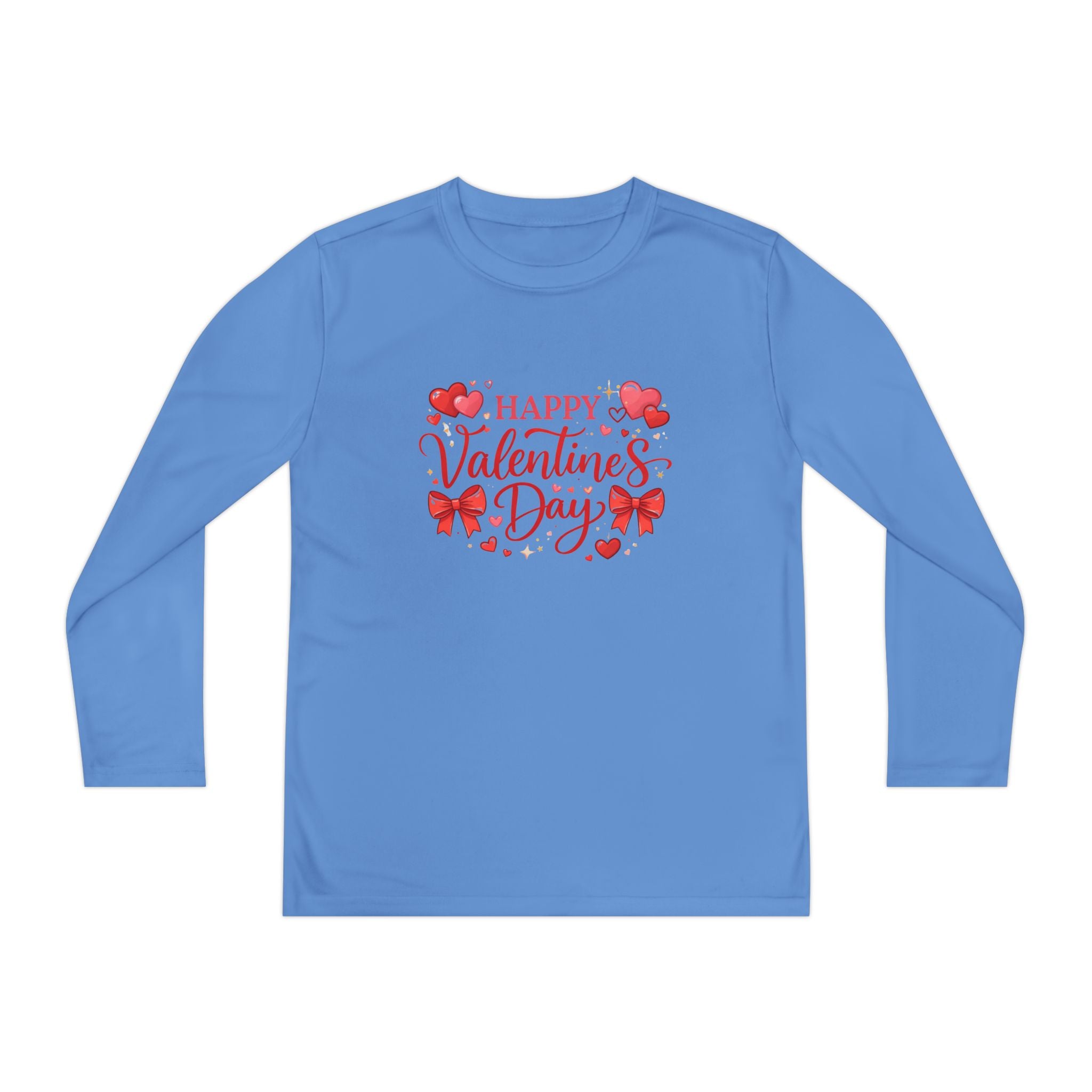 Valentine’s Day Youth Long Sleeve Tee — "Happy Valentine’s Day" Kids Shirt