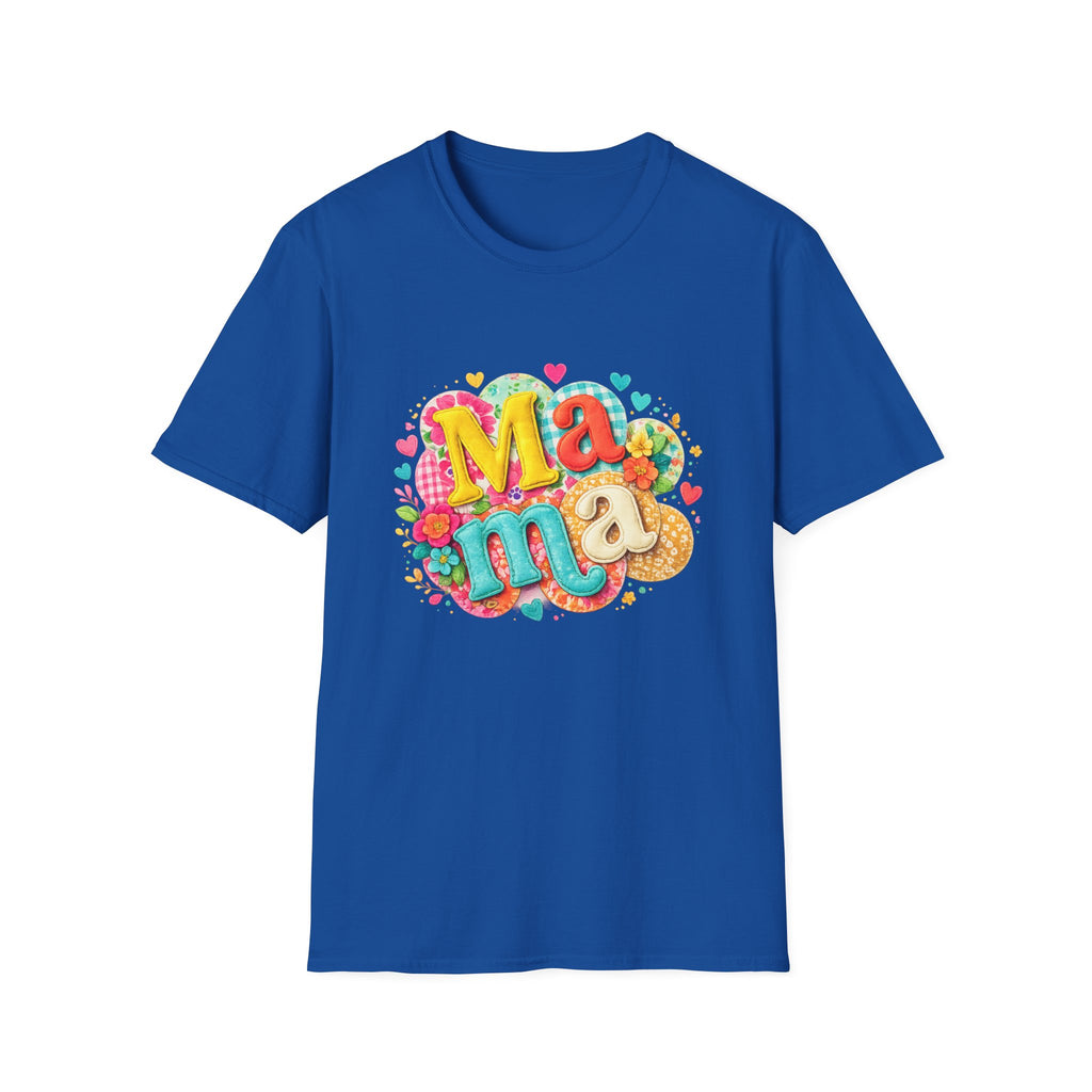 Mama Floral Graphic T‑Shirt — Colorful Heart & Flower Mother's Day Tee