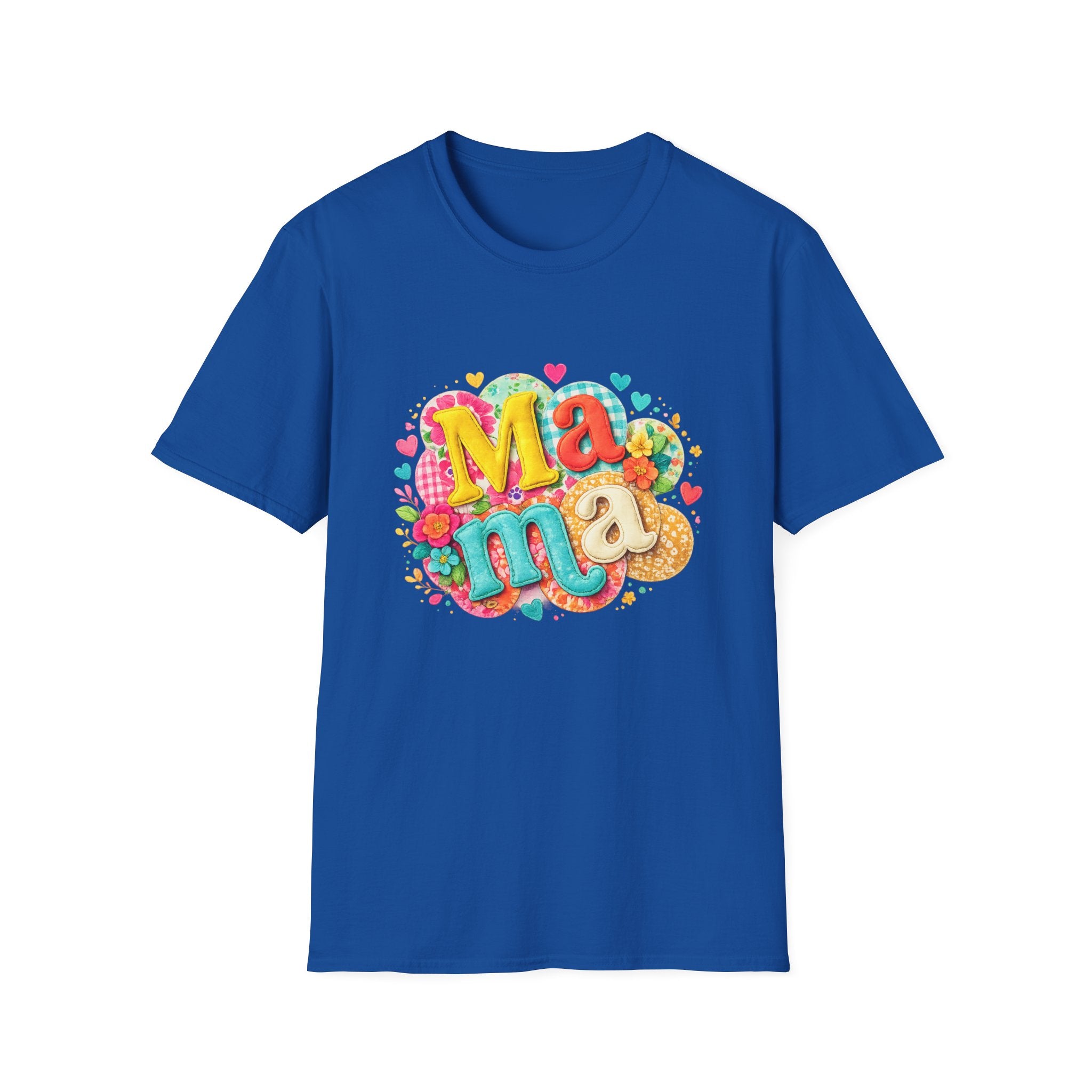 Mama Floral Graphic T‑Shirt — Colorful Heart & Flower Mother's Day Tee