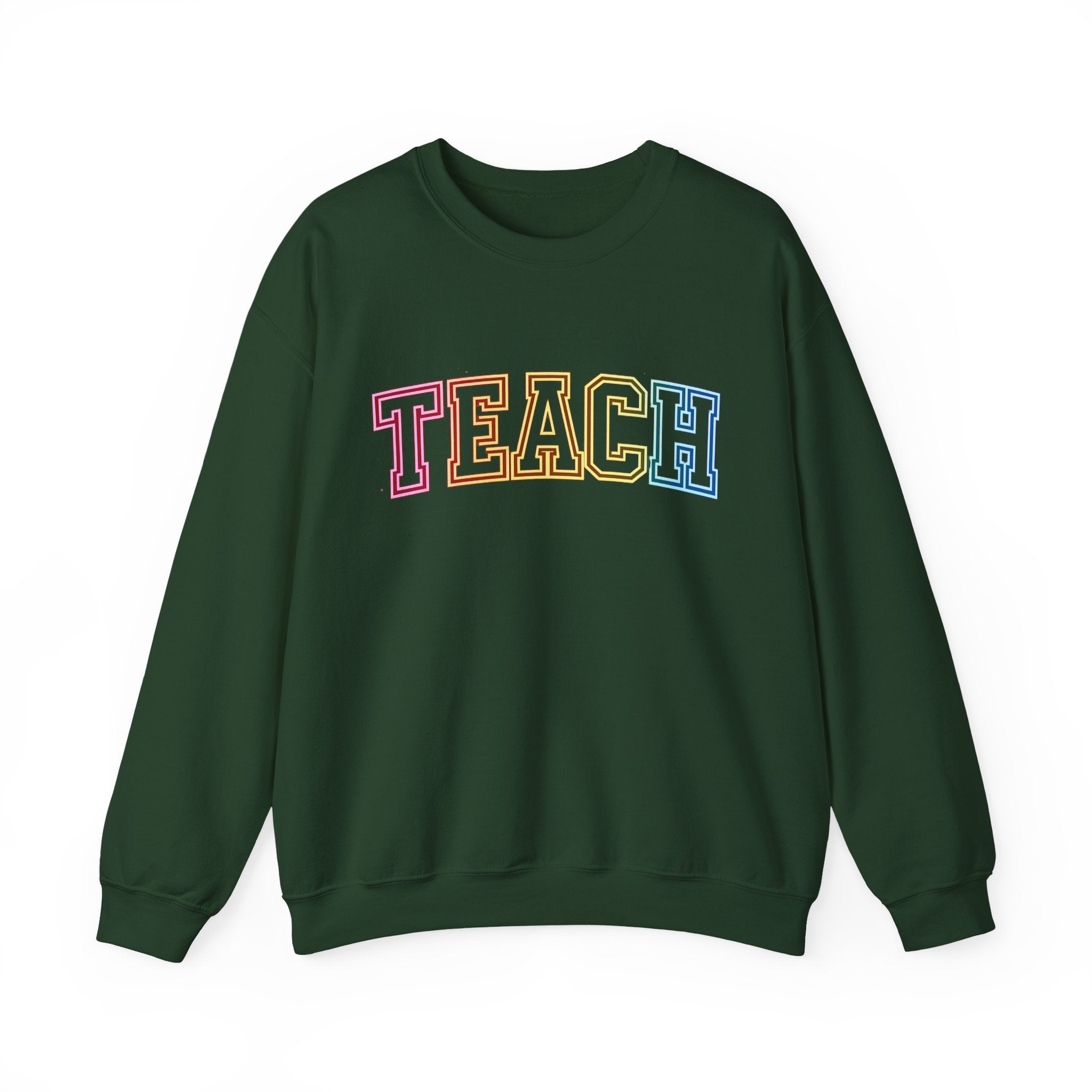Teacher Rainbow 'TEACH' Crewneck Sweatshirt