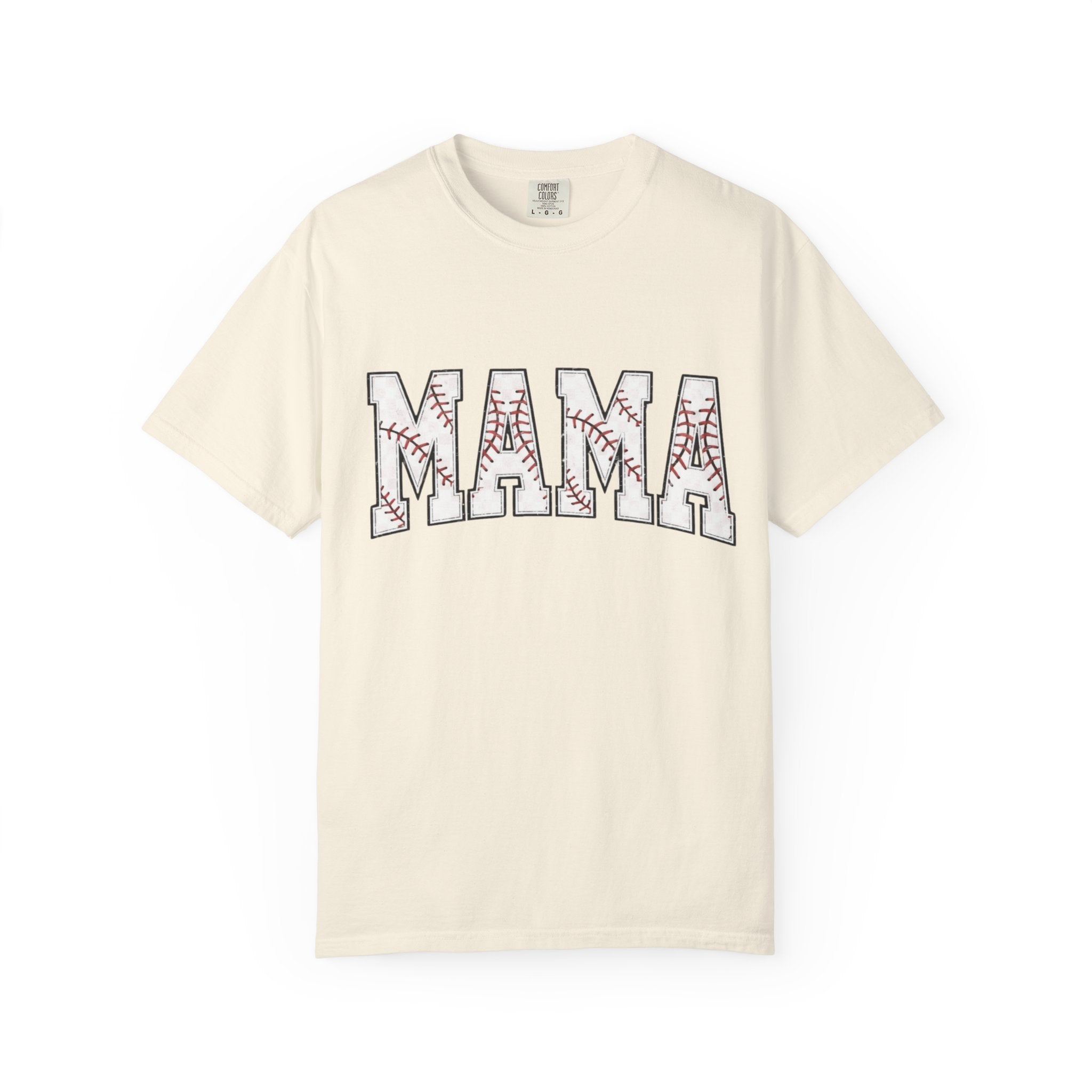 Mama Baseball Tee — 'MAMA' Stitched Baseball Mom T‑Shirt