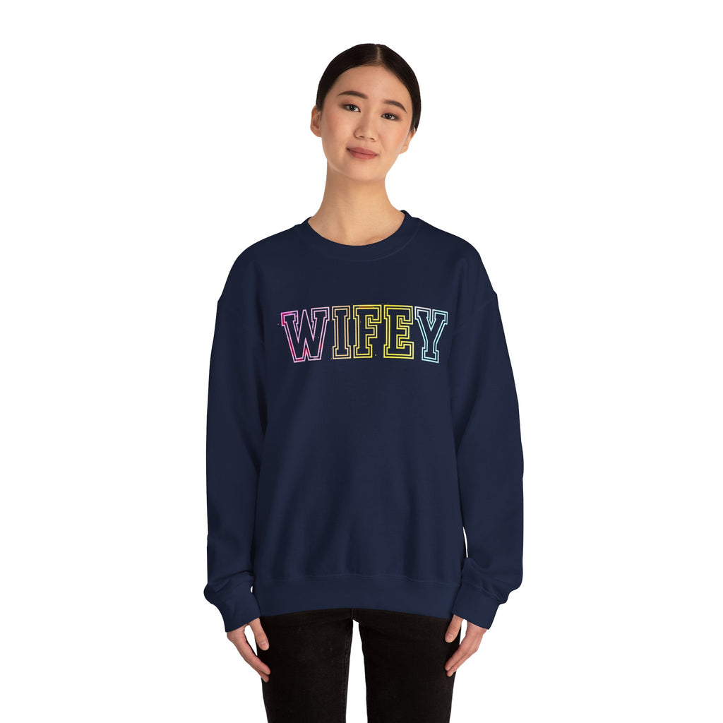 Wifey Pastel Ombre Crewneck Sweatshirt