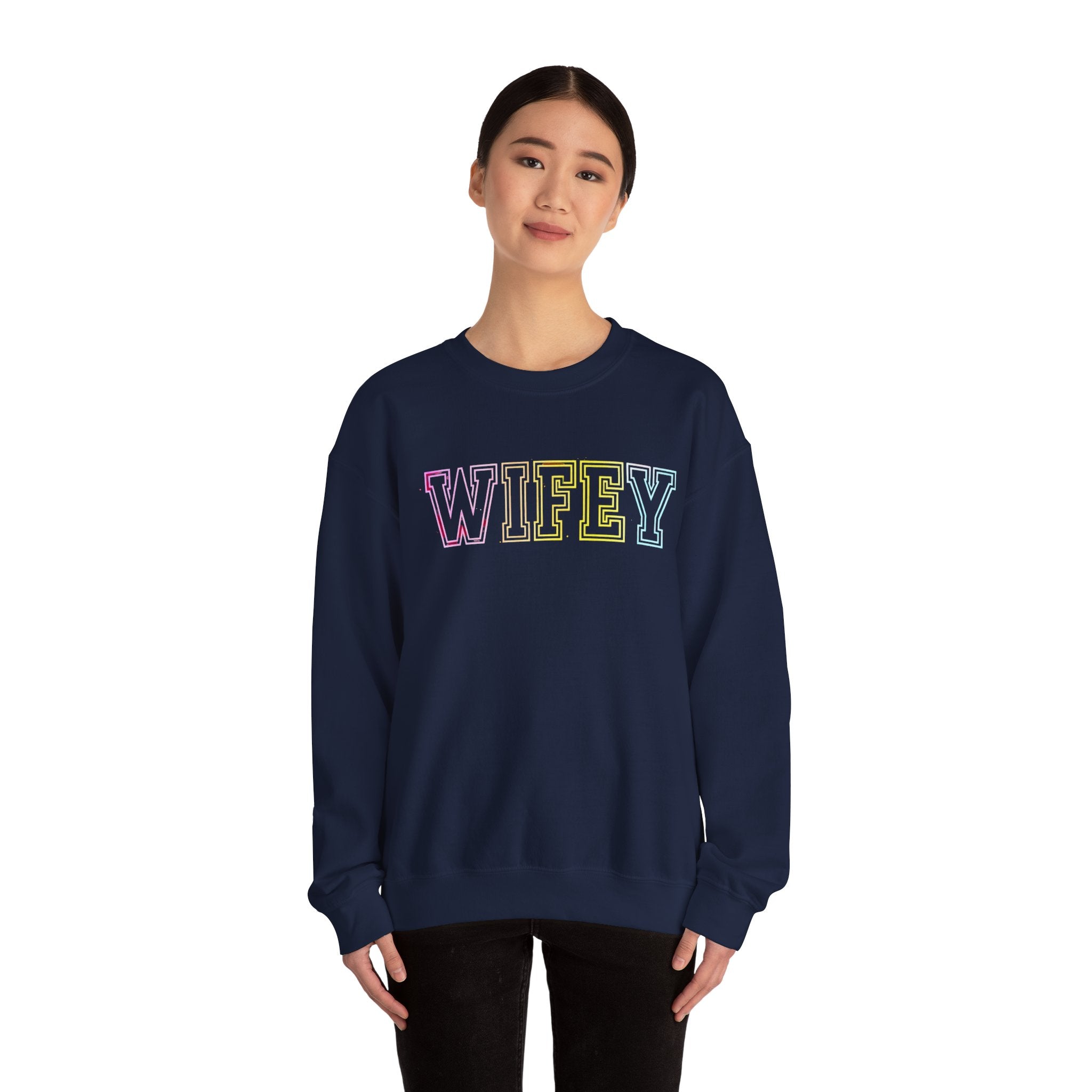 Wifey Pastel Ombre Crewneck Sweatshirt