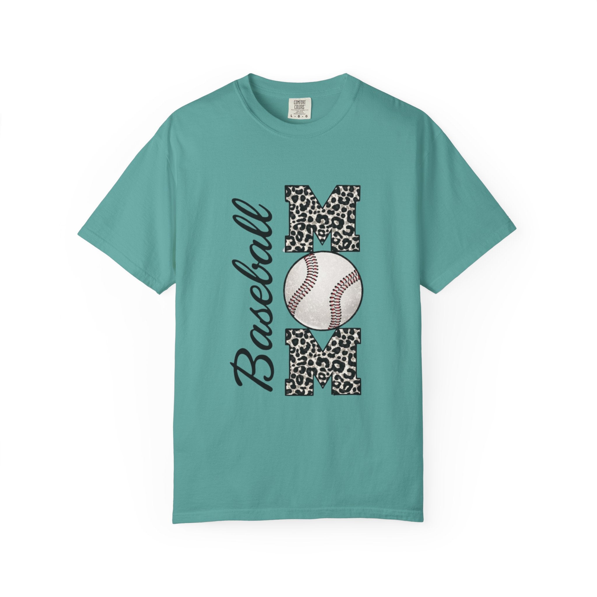Baseball Mom Leopard Print T-Shirt — Baseball Mom Tee with Baseball Graphic