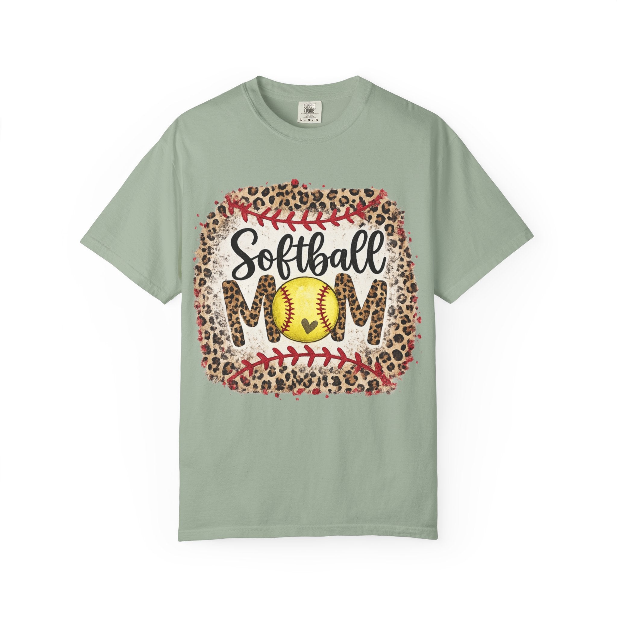 Softball Mom Leopard Graphic T-Shirt