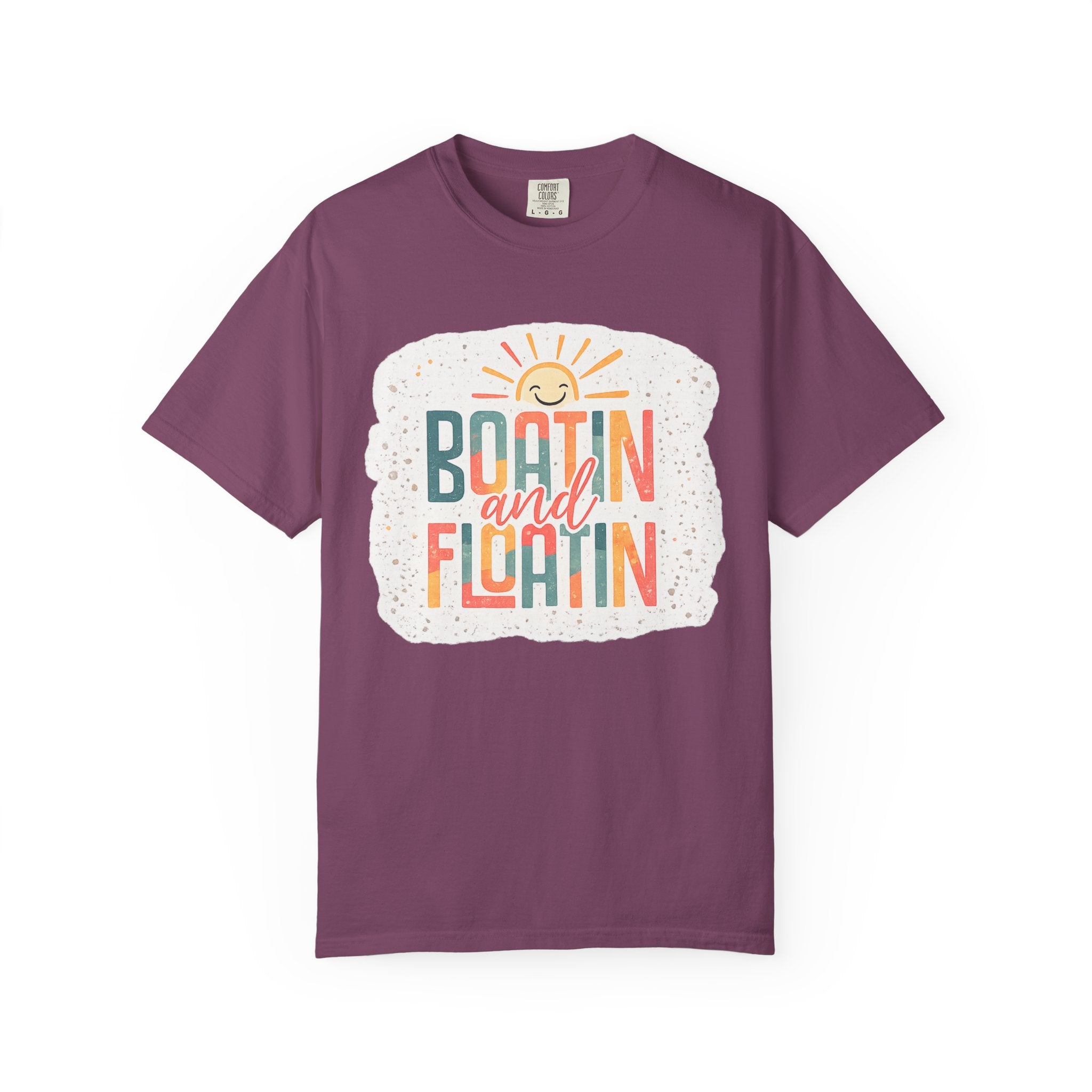 Boatin' and Floatin' T-Shirt — Retro Sun Summer Boating Tee