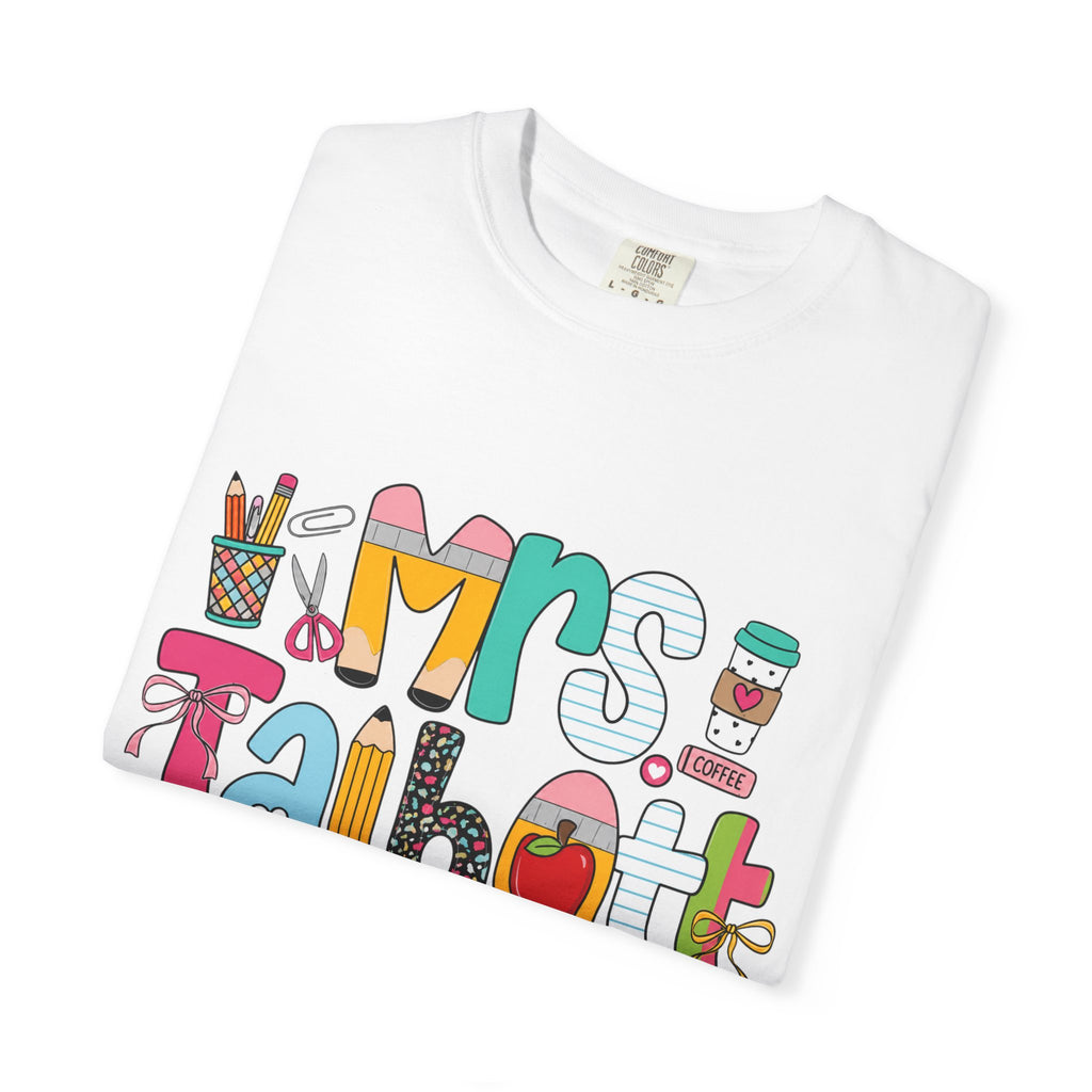 Teacher Name T‑Shirt — "Mrs. Talbott" Cute Classroom Doodle Design