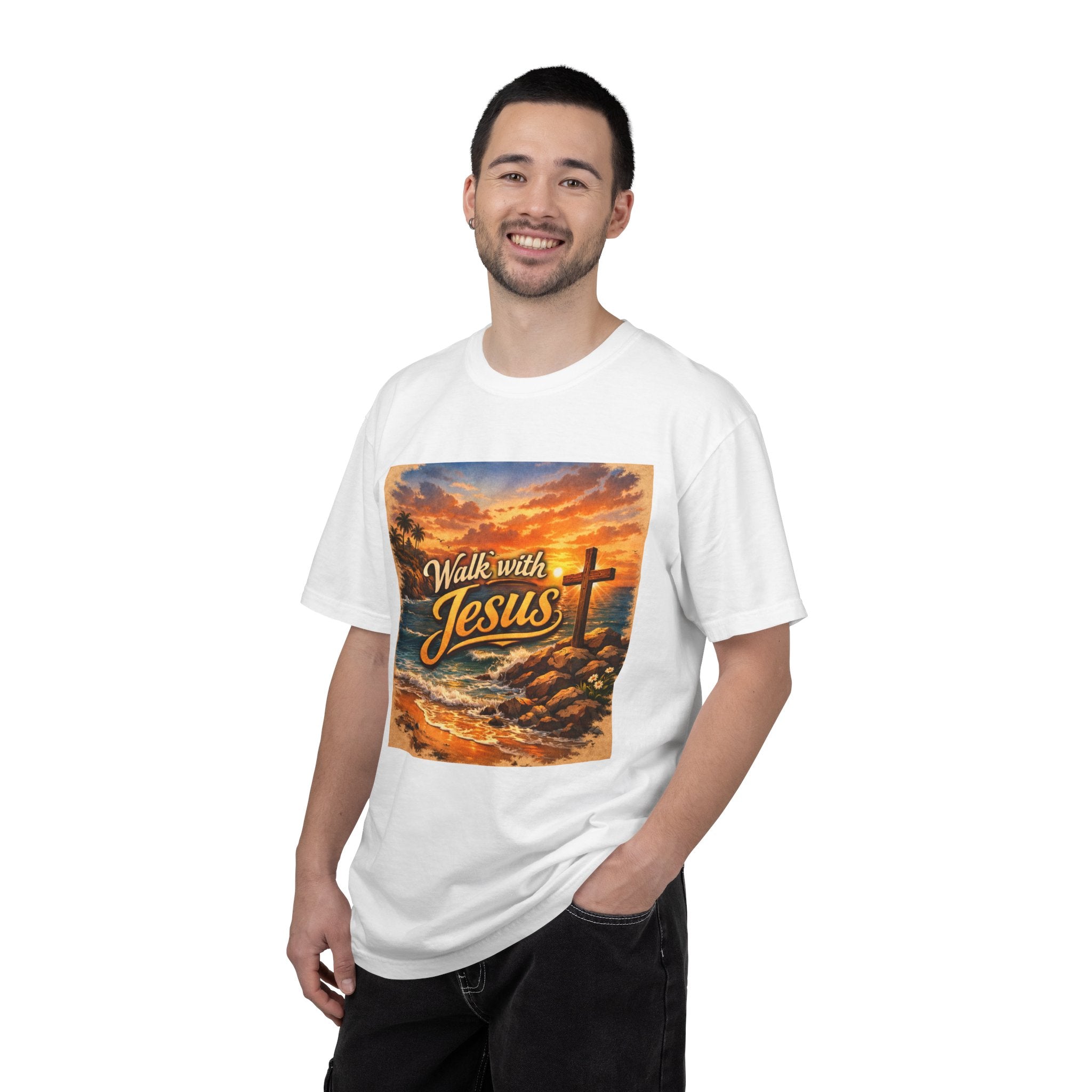 Walk With Jesus T-Shirt — Sunset Cross Christian Tee