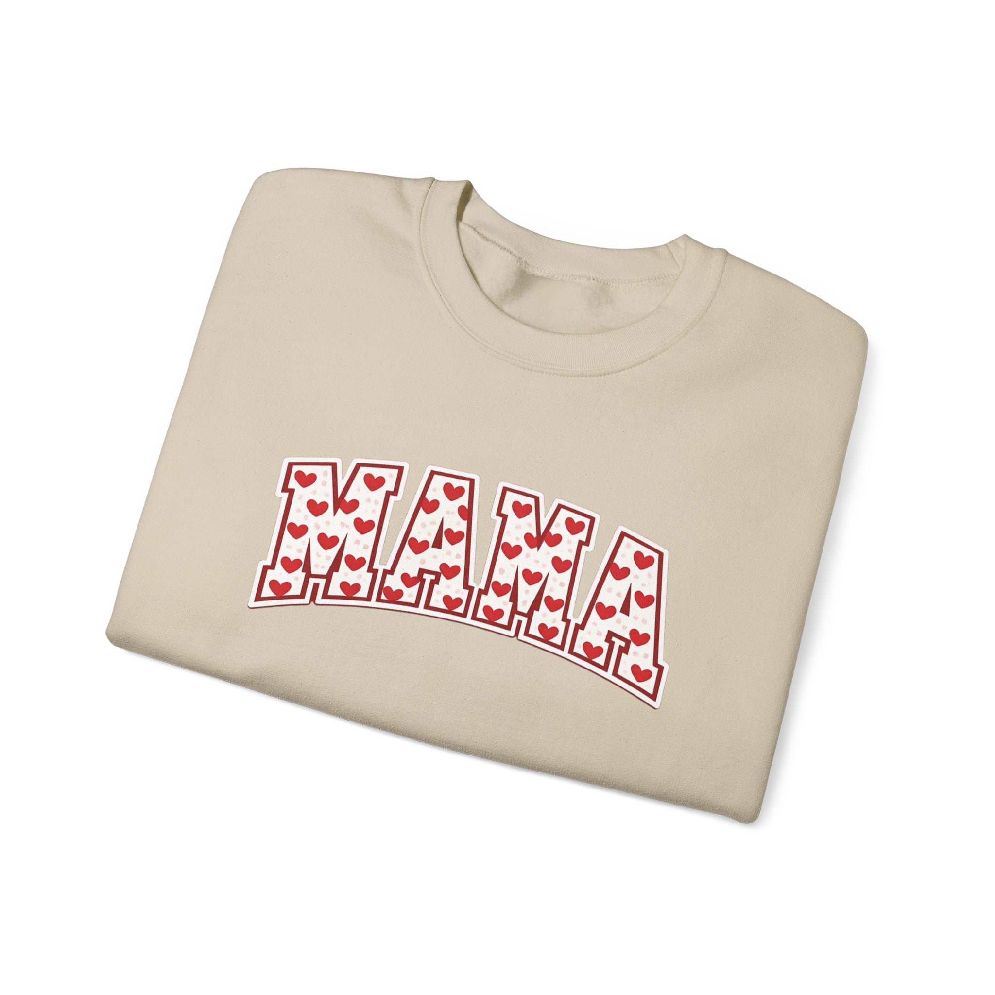 Mama Heart Pattern Sweatshirt — Women's Mother's Day Crewneck
