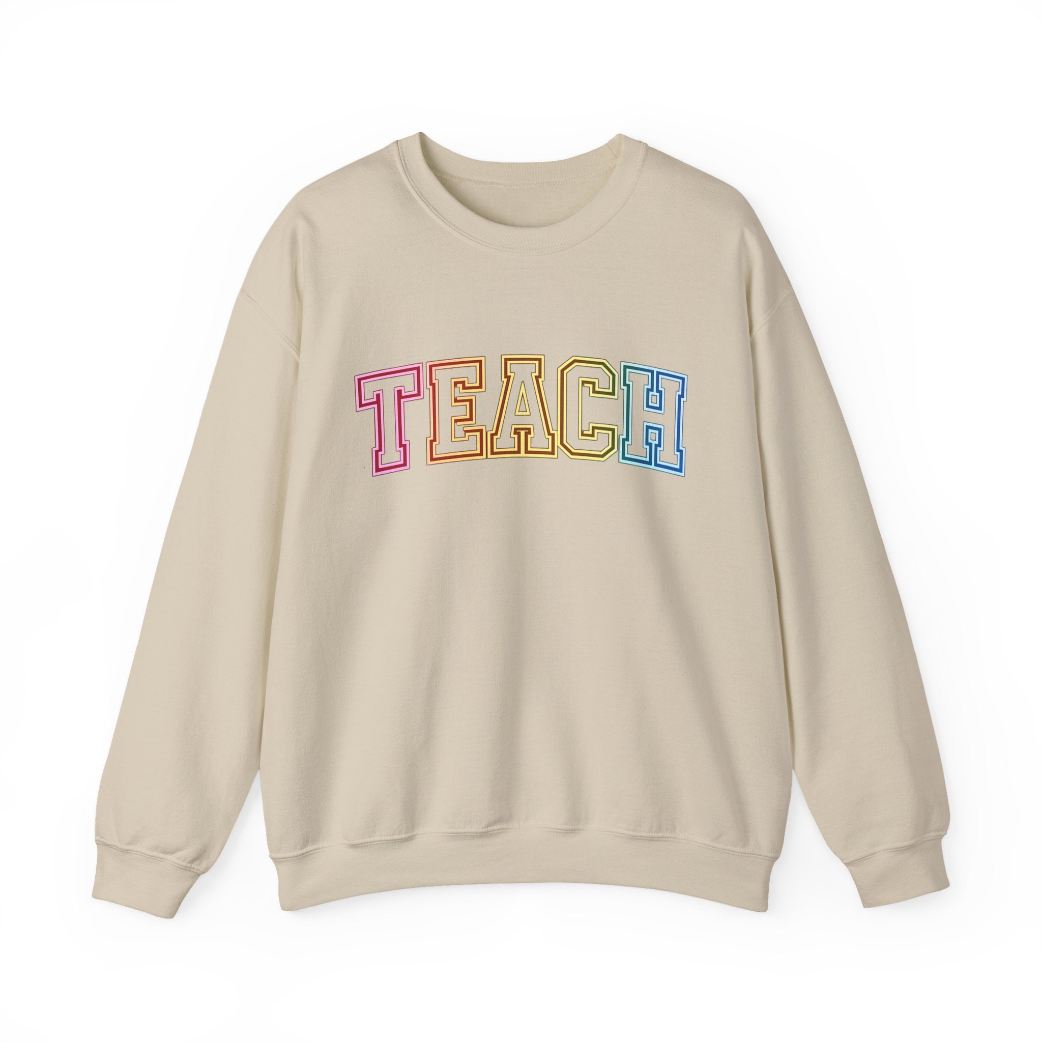 Teacher Rainbow 'TEACH' Crewneck Sweatshirt