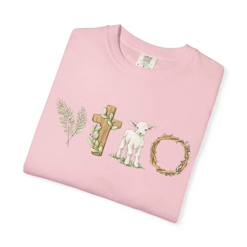 Easter Floral Cross & Lamb T-Shirt