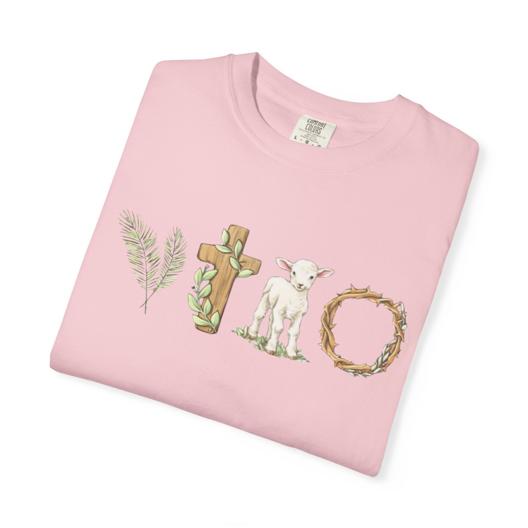 Easter Floral Cross & Lamb T-Shirt