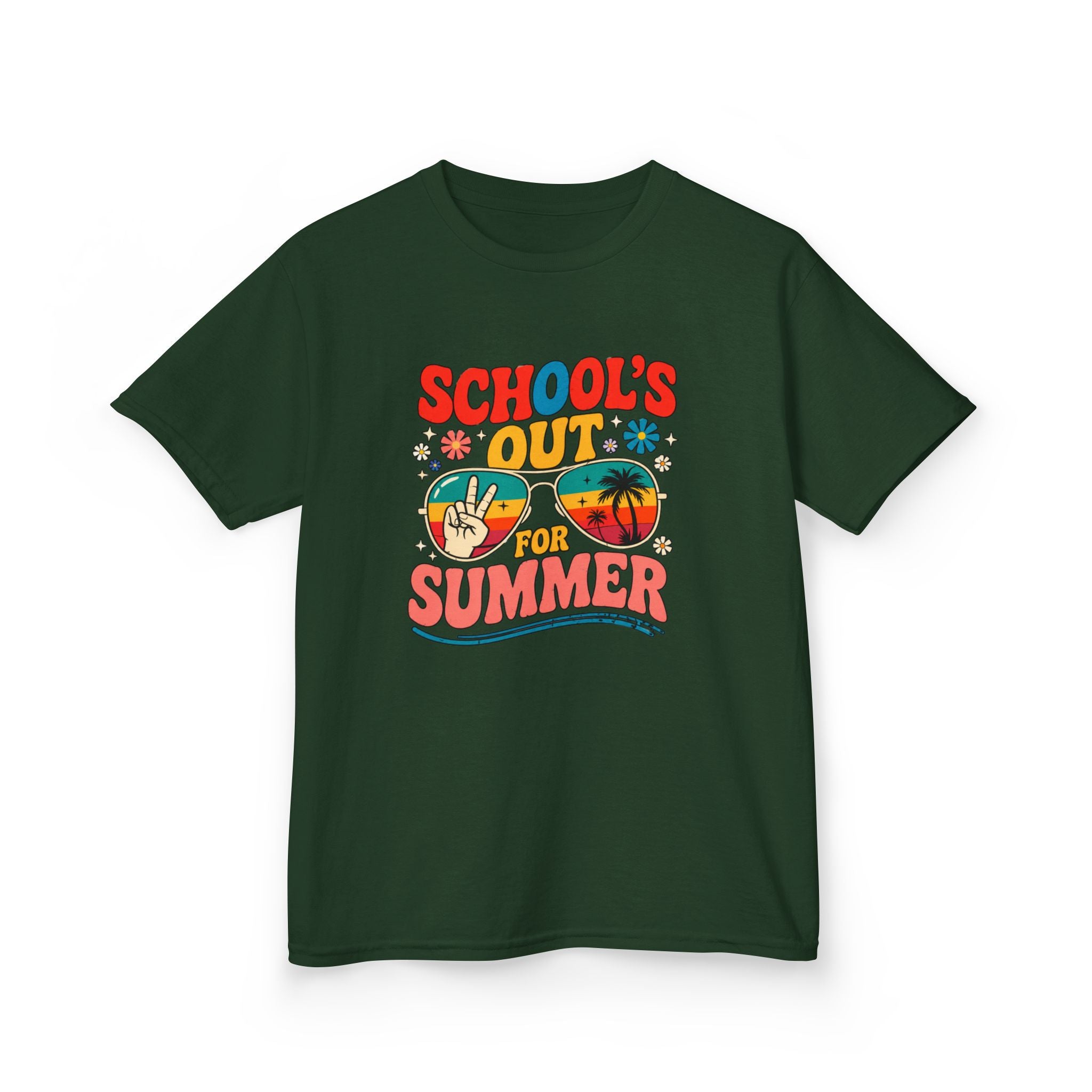 School's Out for Summer Kids T‑Shirt — Retro Beach Vacation Tee