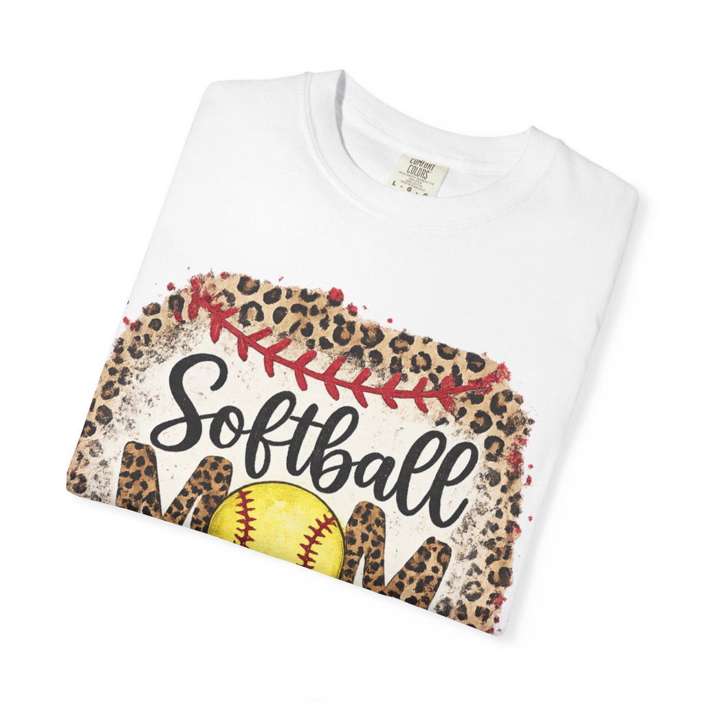 Softball Mom Leopard Graphic T-Shirt