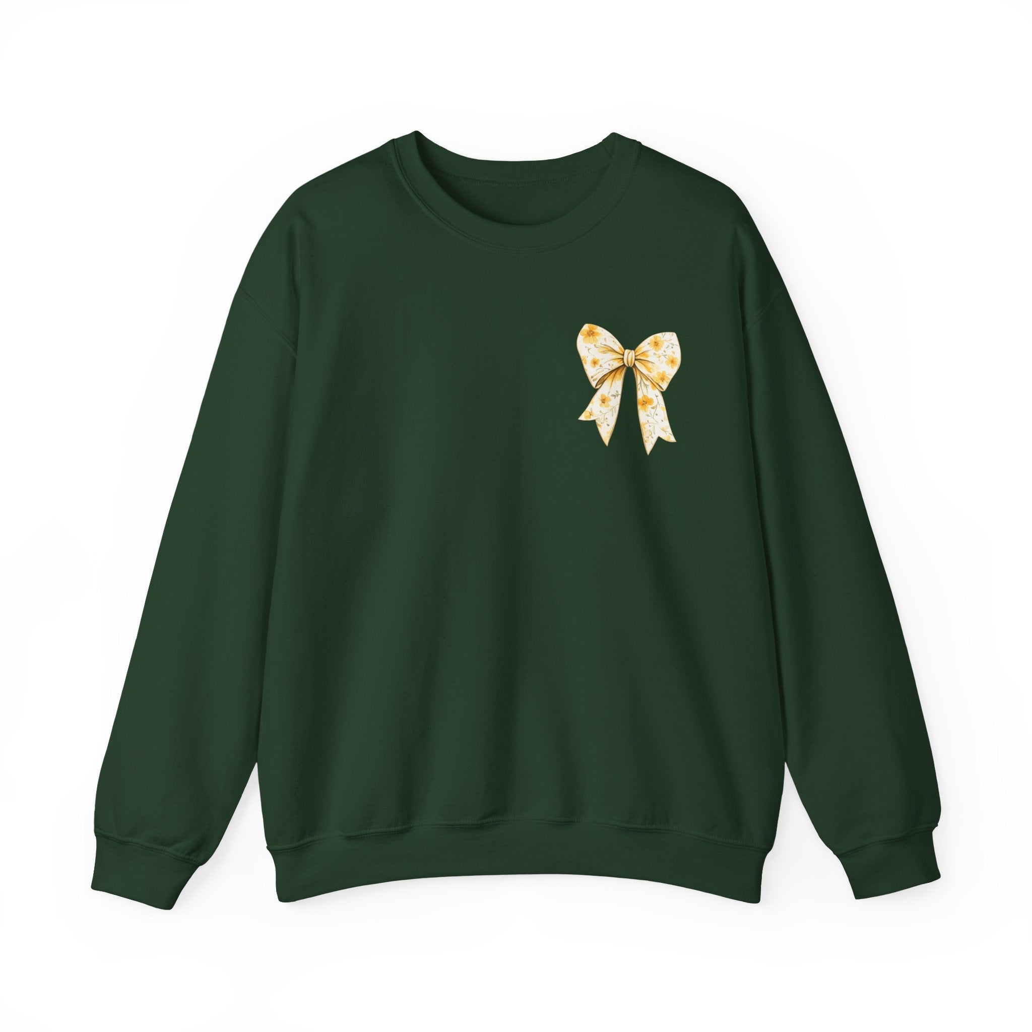 Crewneck Sweatshirt — “God Says You Are” Inspirational Bow Graphic