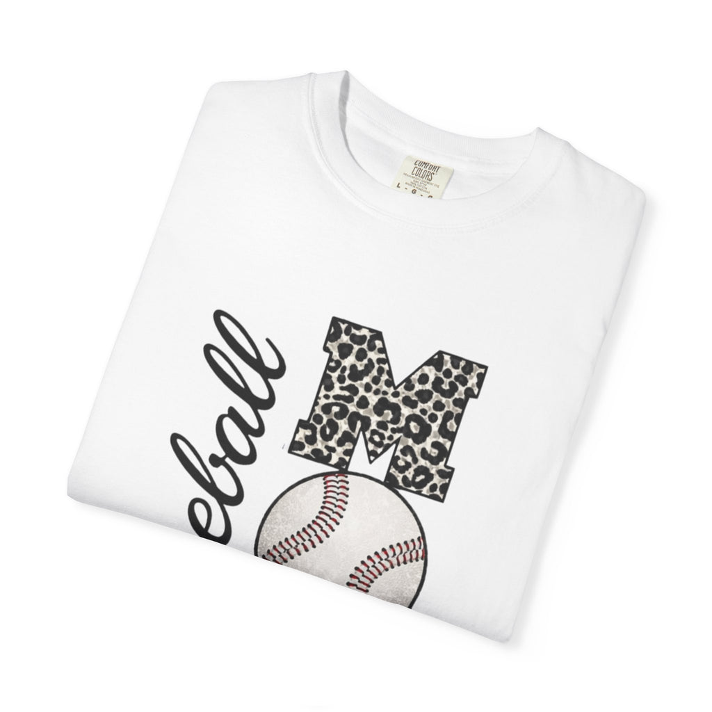 Baseball Mom Leopard Print T-Shirt — Baseball Mom Tee with Baseball Graphic