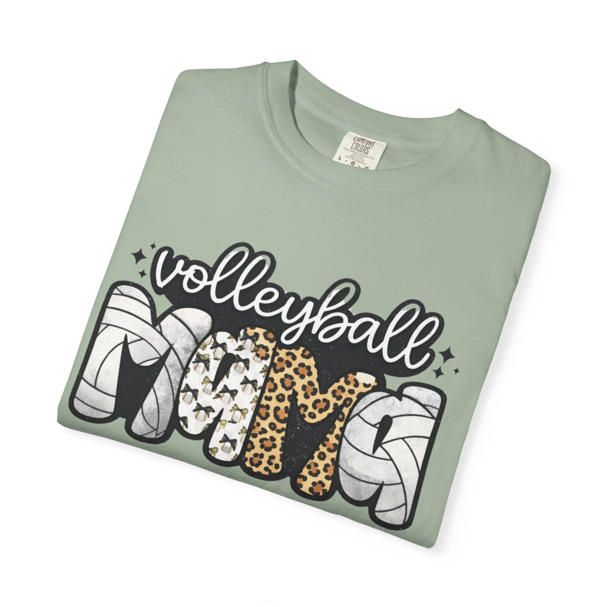 Volleyball Mom T-Shirt — Leopard & Ball Graphic Tee for Coaches & Fans