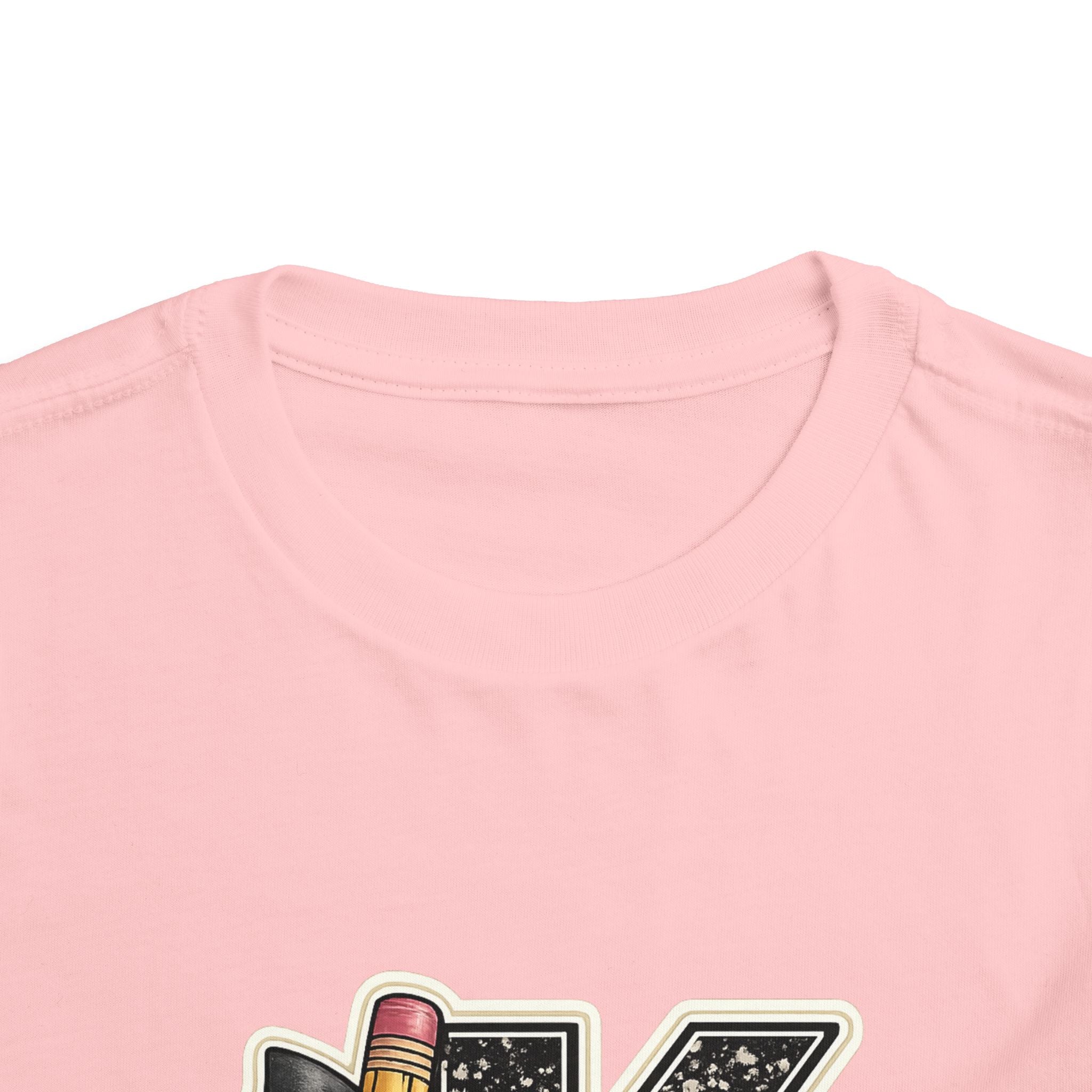 Kids' Letter K Pencil Tee — Monogram Toddler Short Sleeve Shirt