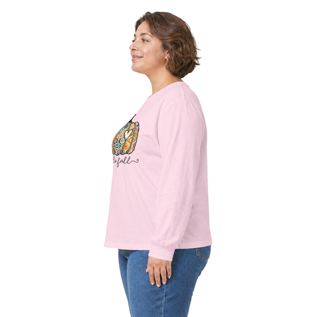 Hello Fall Pumpkin Long Sleeve Tee