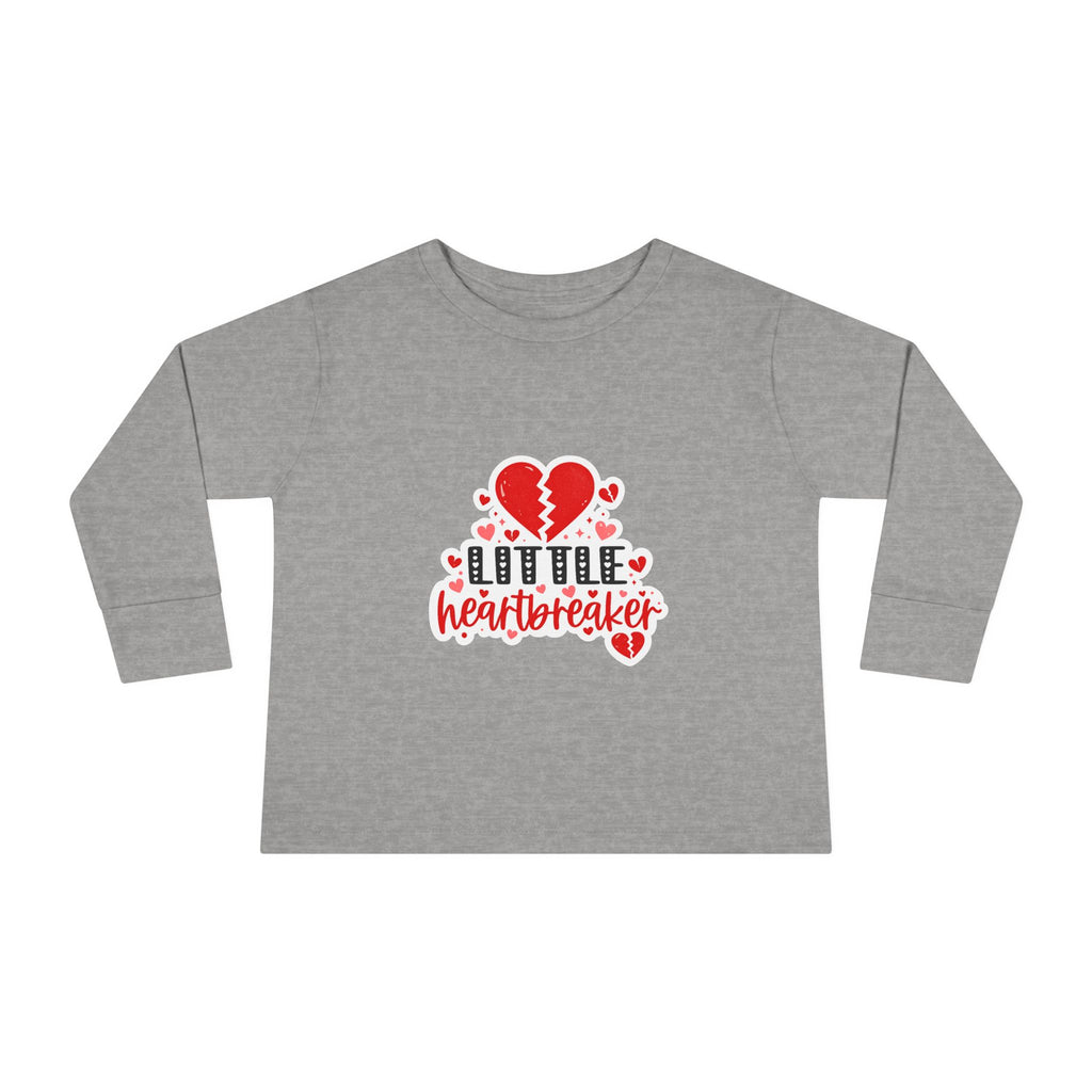 Little Heartbreaker Toddler Long Sleeve Tee — Cute Valentine’s Day Shirt for Babies & Toddlers