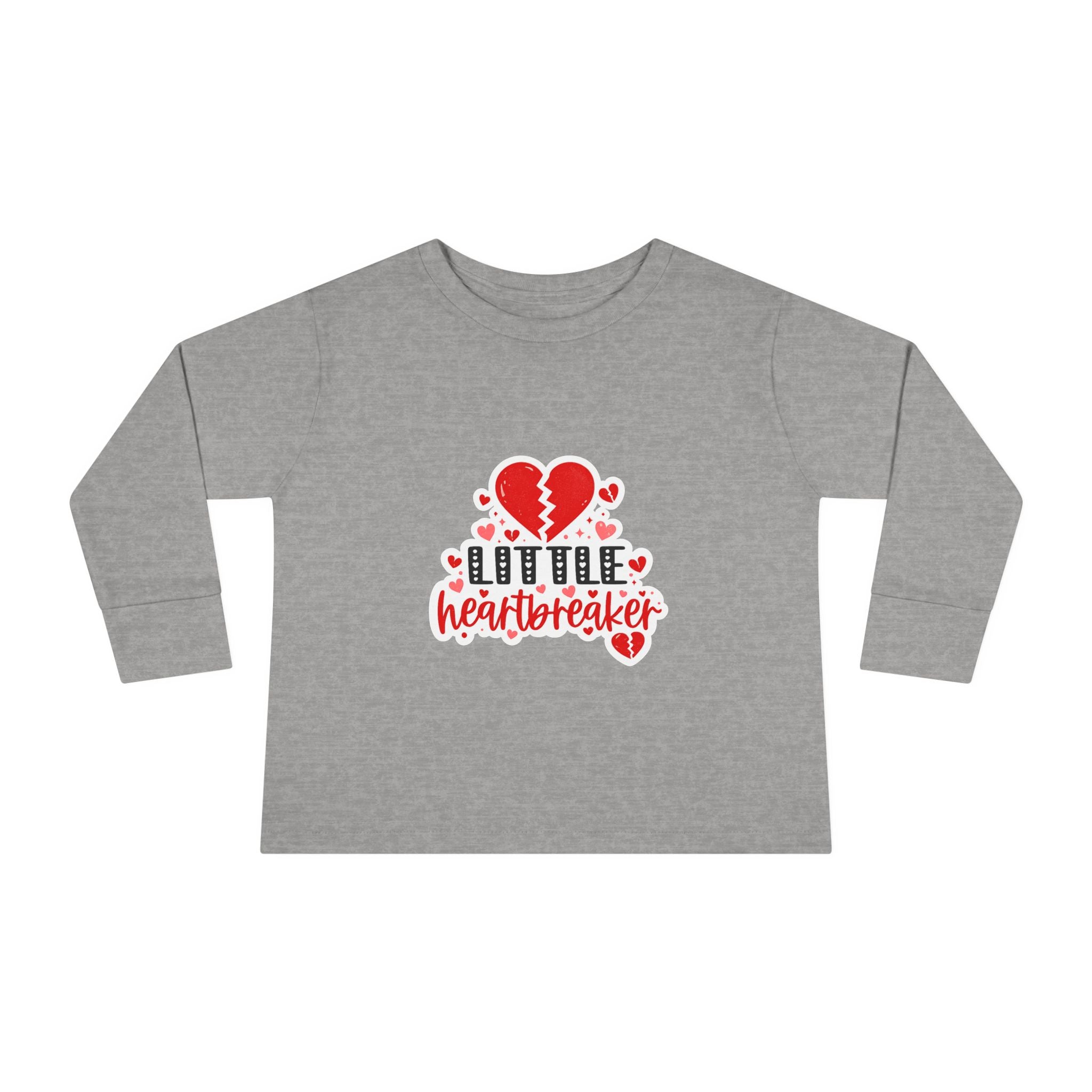 Little Heartbreaker Toddler Long Sleeve Tee — Cute Valentine’s Day Shirt for Babies & Toddlers