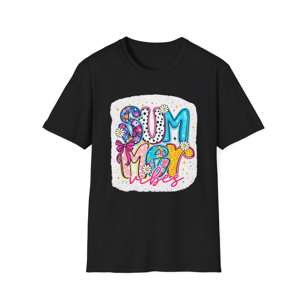 Summer Vibes T-Shirt — Colorful Floral Retro Graphic