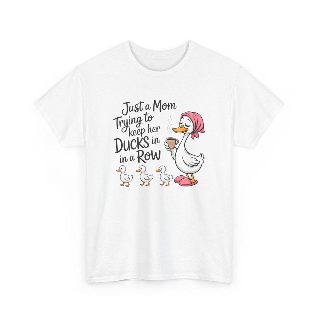 Mom Trying to Keep Her Ducks in a Row T-Shirt — Cute Duck Mom Graphic Tee