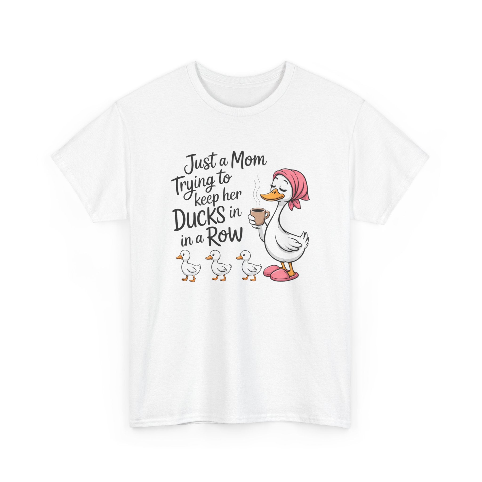 Mom Trying to Keep Her Ducks in a Row T-Shirt — Cute Duck Mom Graphic Tee