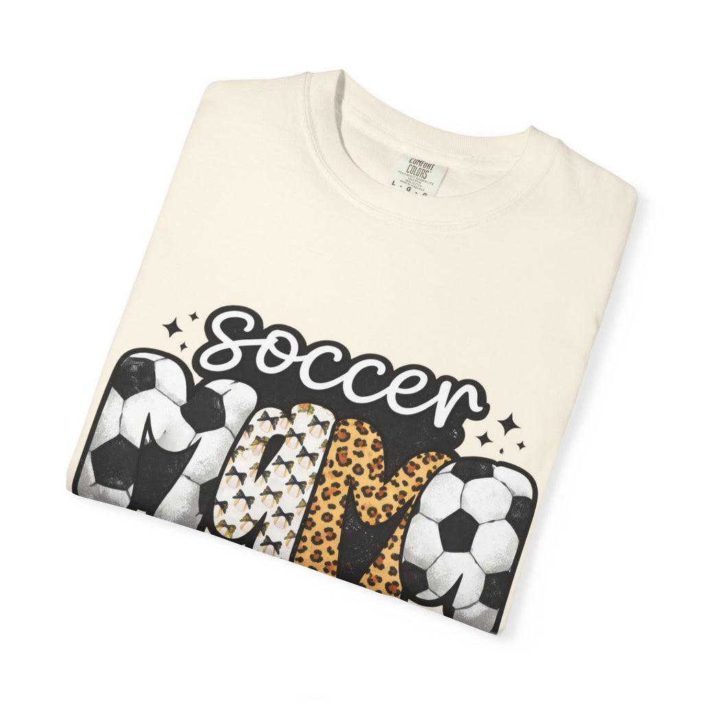 Soccer Mom T-Shirt — Leopard & Ball Graphic Tee for Soccer Moms