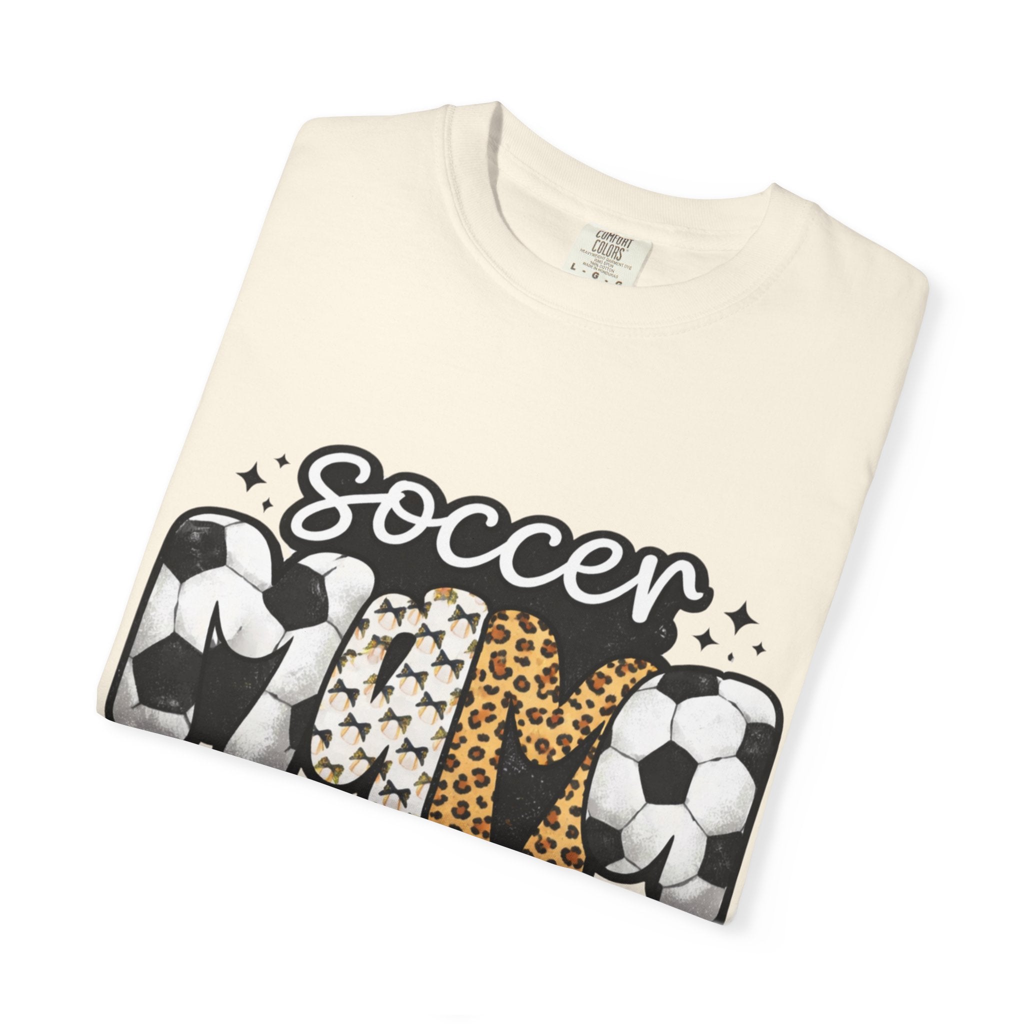 Soccer Mom T-Shirt — Leopard & Ball Graphic Tee for Soccer Moms