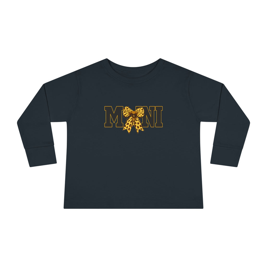 Mini Leopard Bow Toddler Long Sleeve Tee
