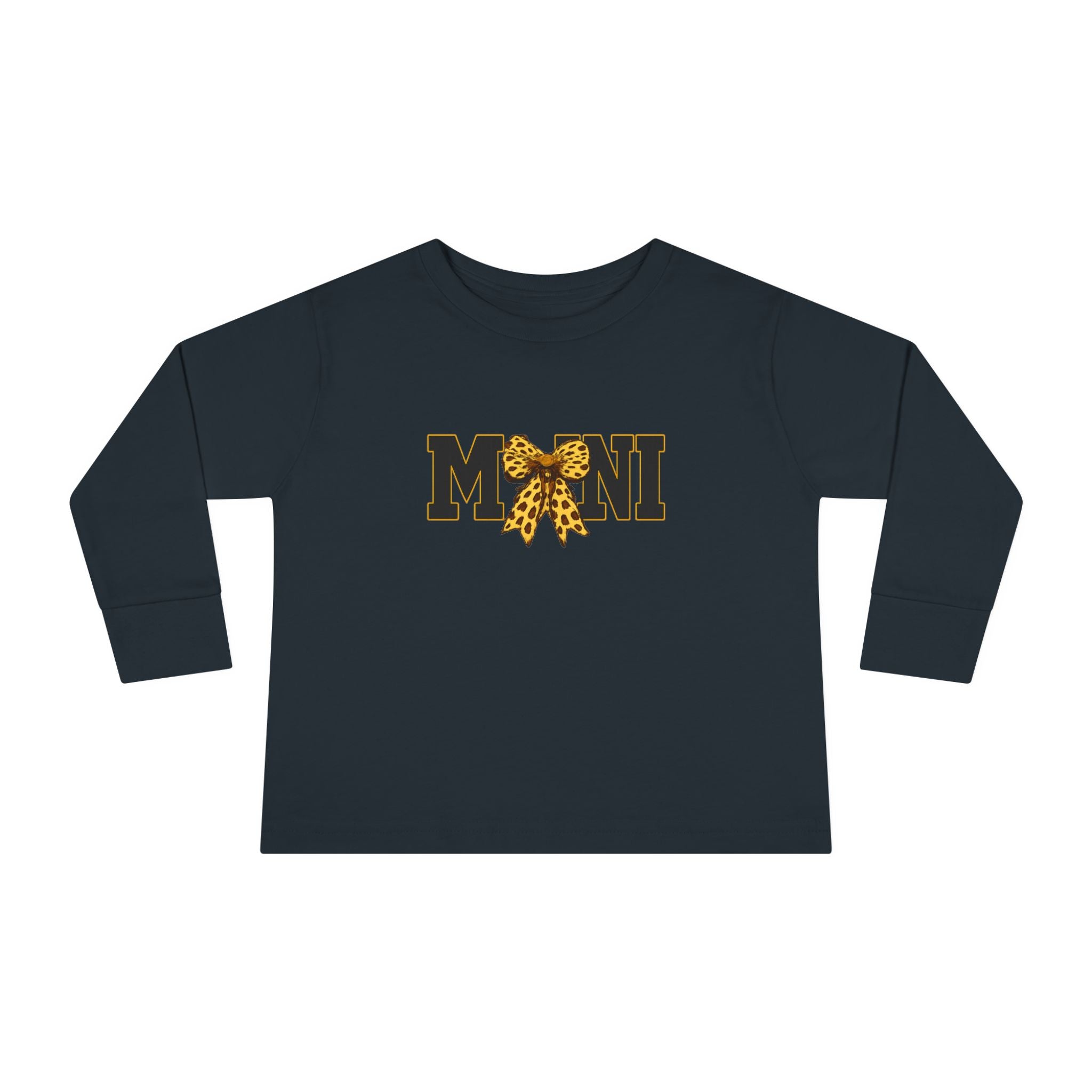 Mini Leopard Bow Toddler Long Sleeve Tee