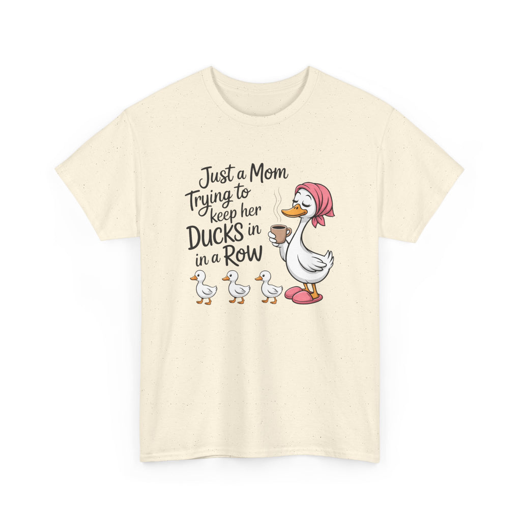 Mom Trying to Keep Her Ducks in a Row T-Shirt — Cute Duck Mom Graphic Tee