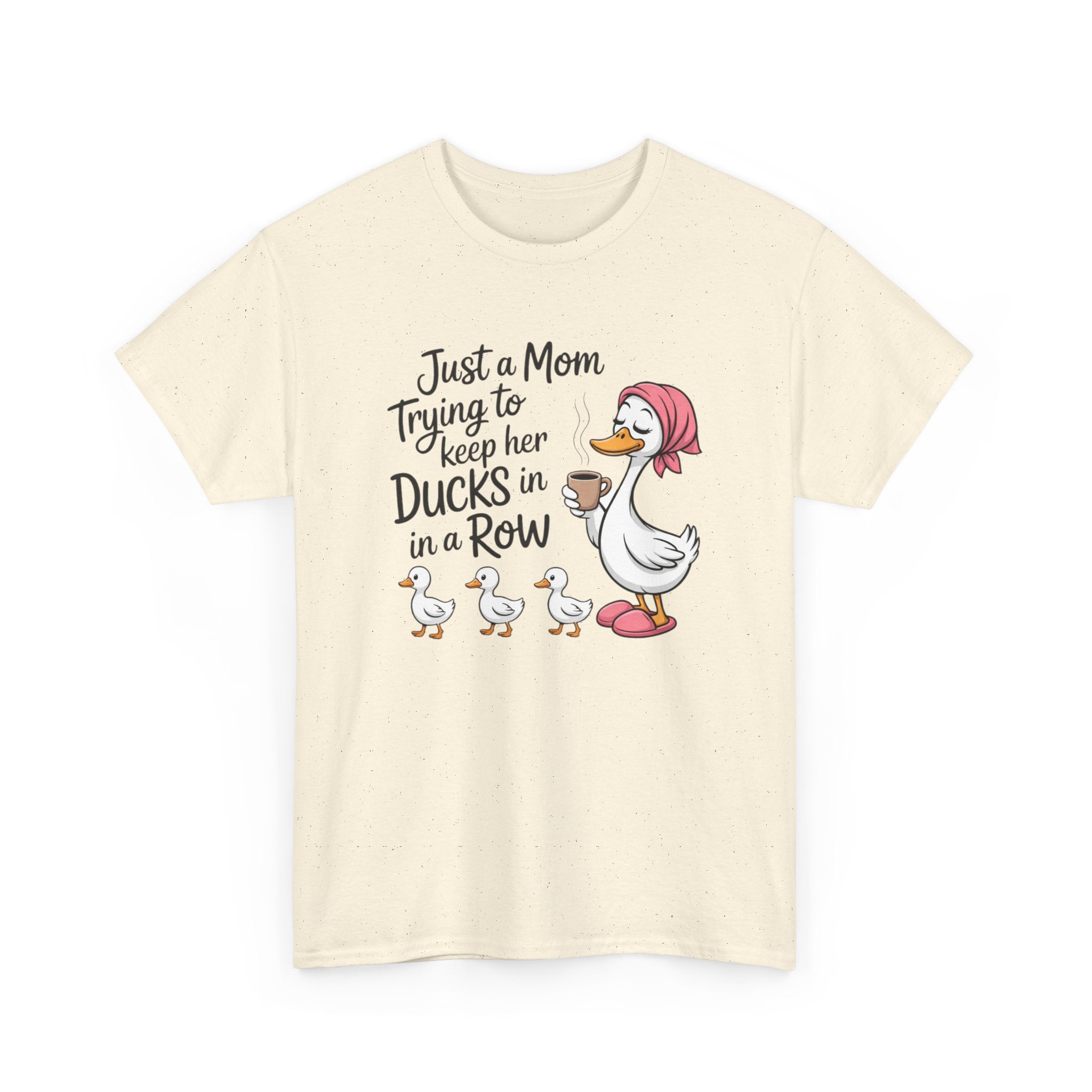 Mom Trying to Keep Her Ducks in a Row T-Shirt — Cute Duck Mom Graphic Tee