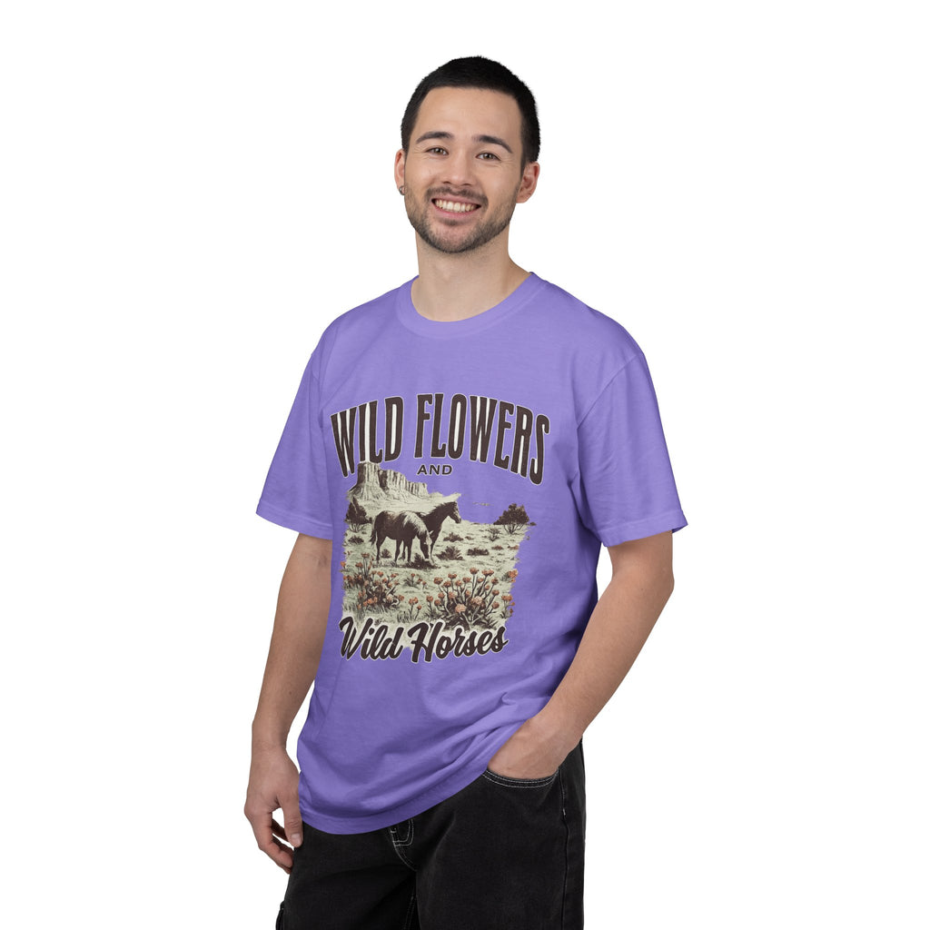 Wild Flowers and Wild Horses Graphic T-Shirt