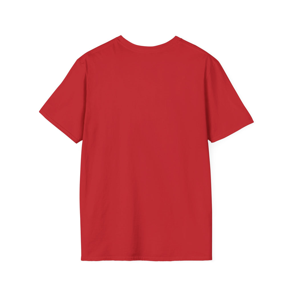 Dad Camping T-Shirt — Rustic Outdoors Father’s Day Shirt (DAD with Trees, Campfire & Mountains)