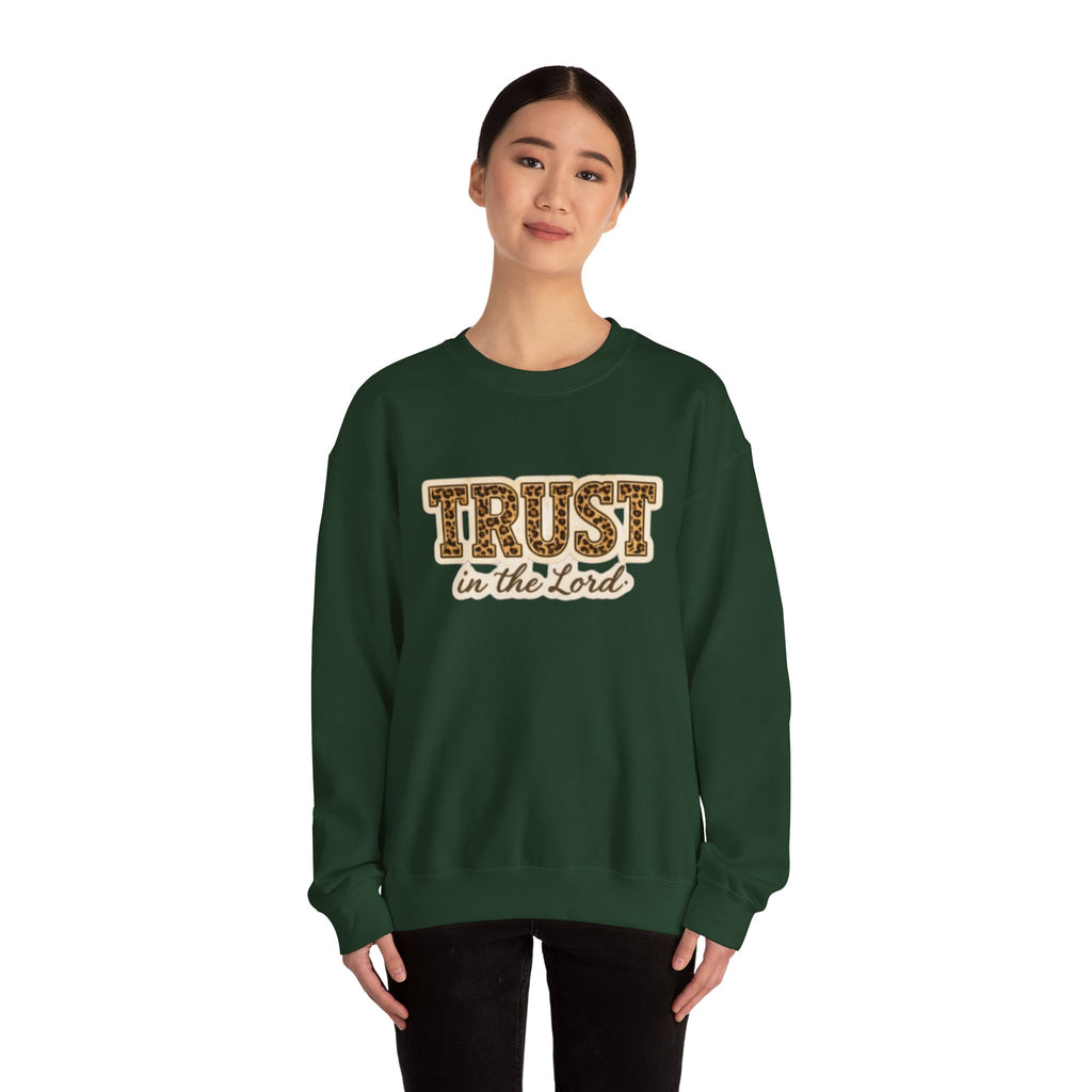 Trust in the Lord Crewneck Sweatshirt — Christian Faith Inspirational Pullover