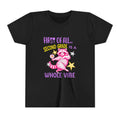 Youth Tee — "First of All... Second Grade Is a Whole Vibe" Pink Raccoon Back-to-School Shirt
