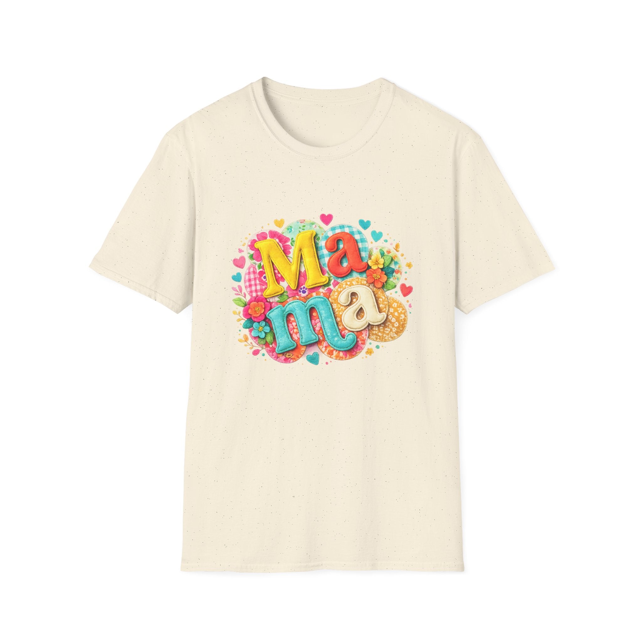Mama Floral Graphic T‑Shirt — Colorful Heart & Flower Mother's Day Tee