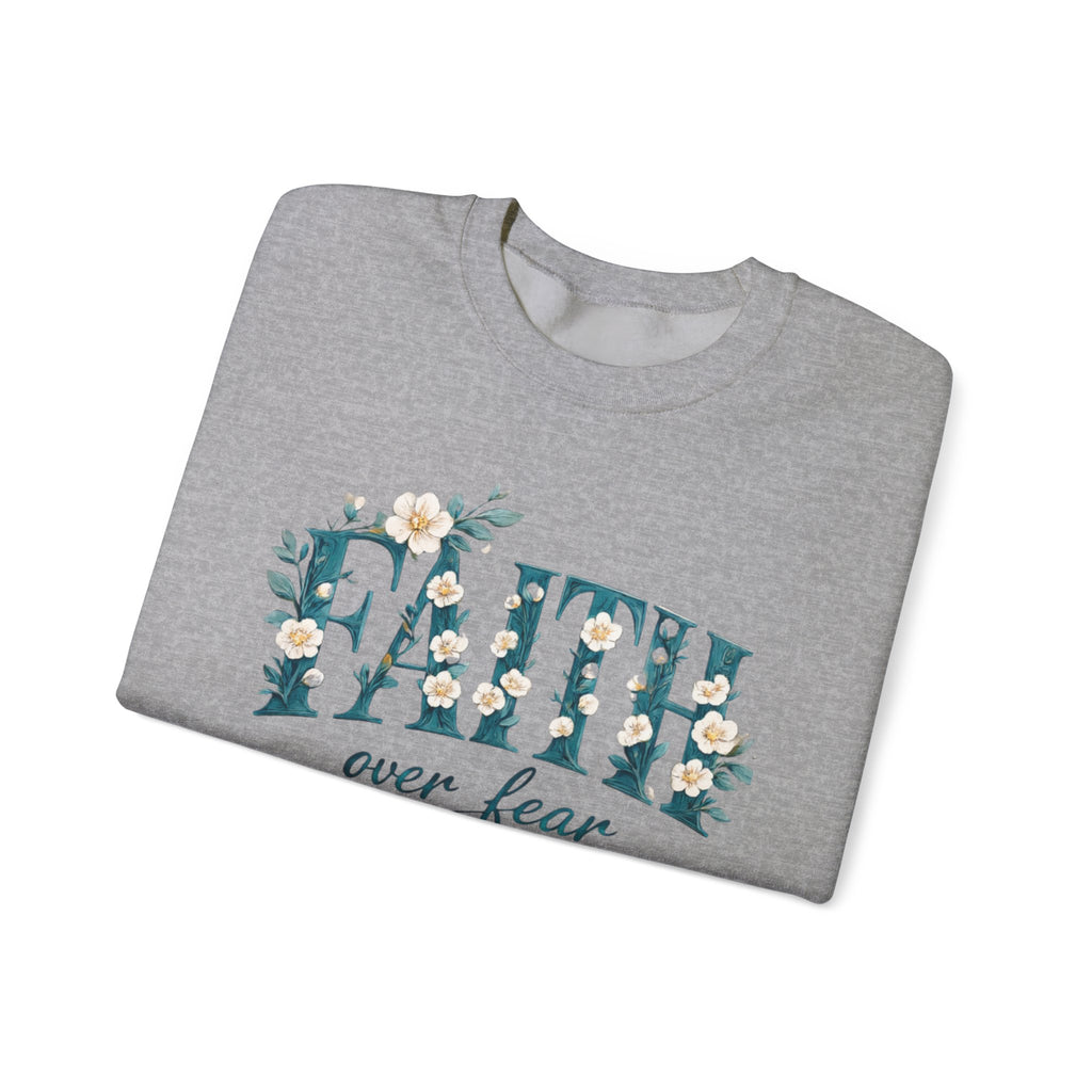 Faith Over Fear Floral Crewneck Sweatshirt