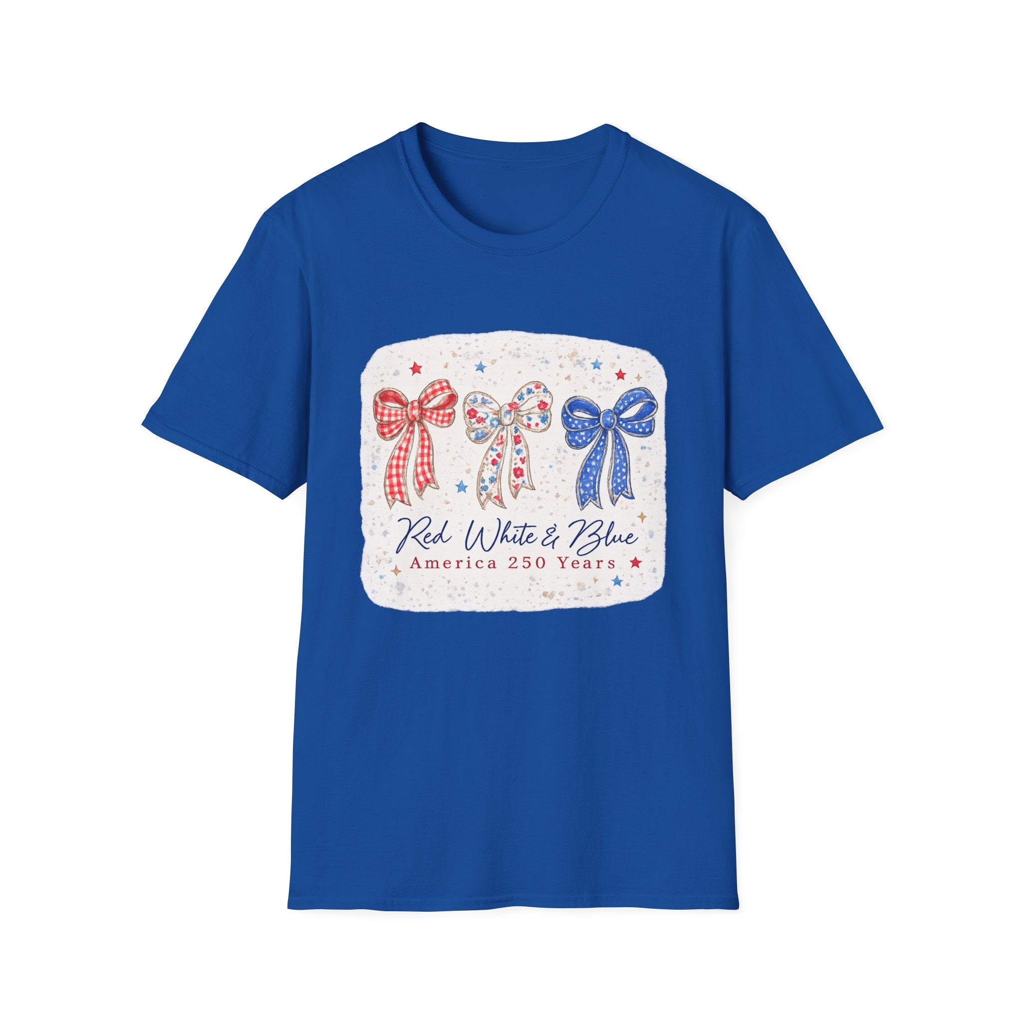 Patriotic Red White & Blue Bow T-Shirt — America 250 Celebration Tee